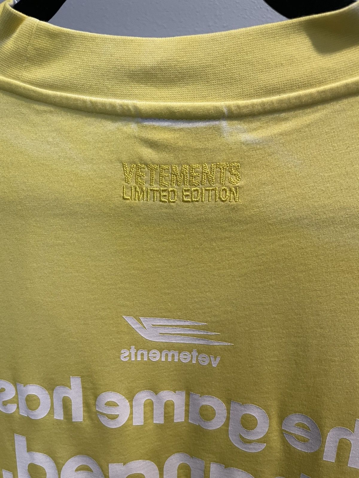 Vetements VETEMENTS👾 Yellow Game Changing Tee Shirt *RARE* Size US M / EU 48-50 / 2 - 15 Thumbnail