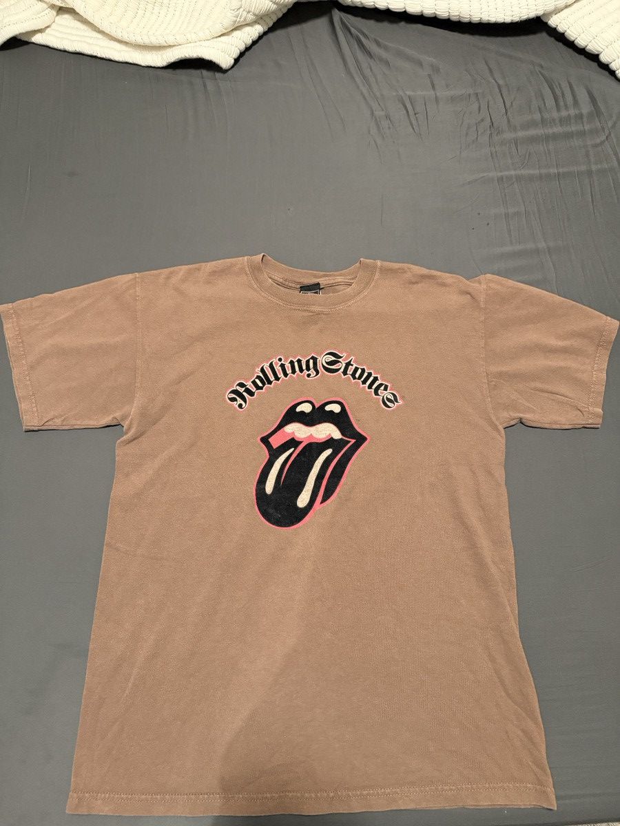 The Rolling Stones Rolling Stones Logo Crazy 2005 Vintage Brown Tee Shirt Size US M / EU 48-50 / 2 - 1 Thumbnail