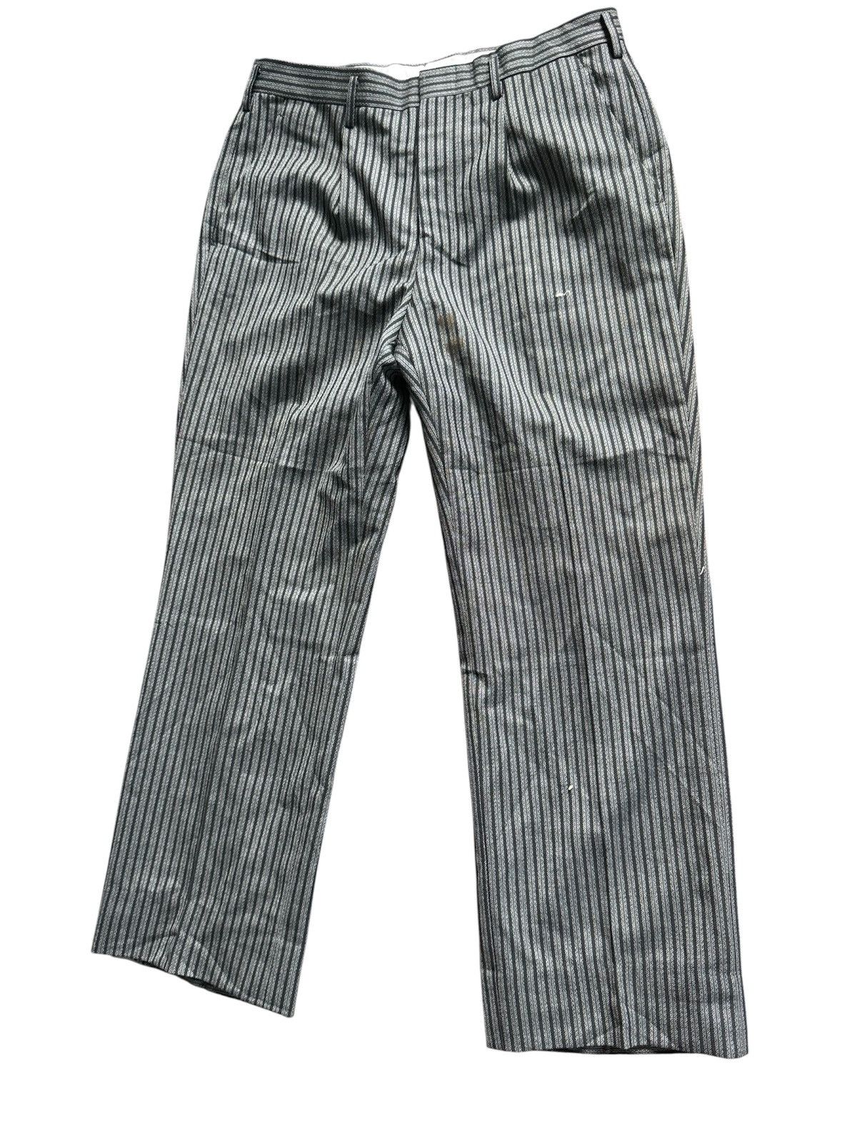Japanese Brand JAPAN BRAND CASUAL STRIPE PANTS KIND WEAR GREY BLACK STRIPE Size US 30 / EU 46 - 3 Thumbnail