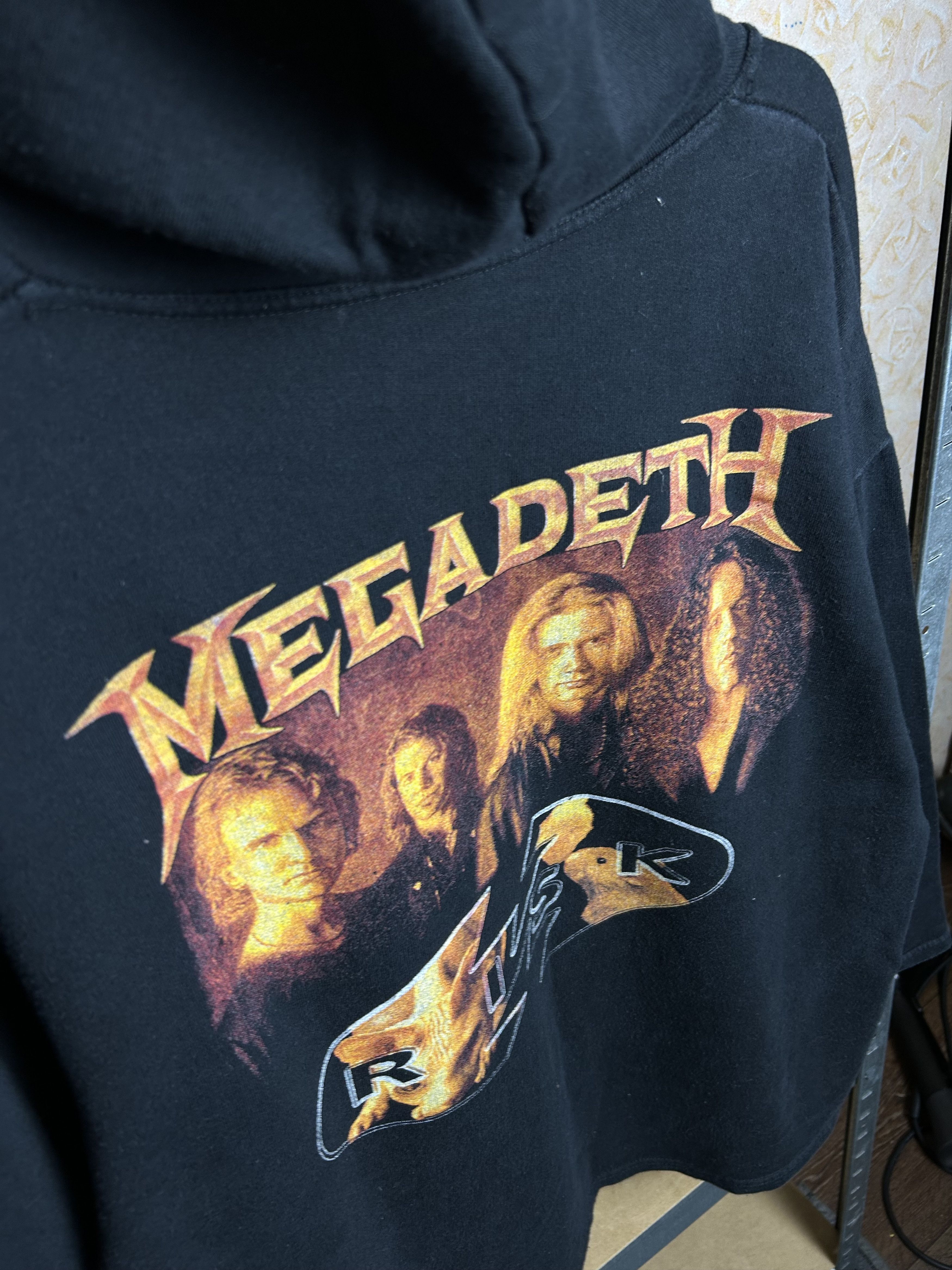 Band Tees Vintage 90s Megadeth Risk Rock Band Hoodie Size US XL / EU 56 / 4 - 8 Thumbnail