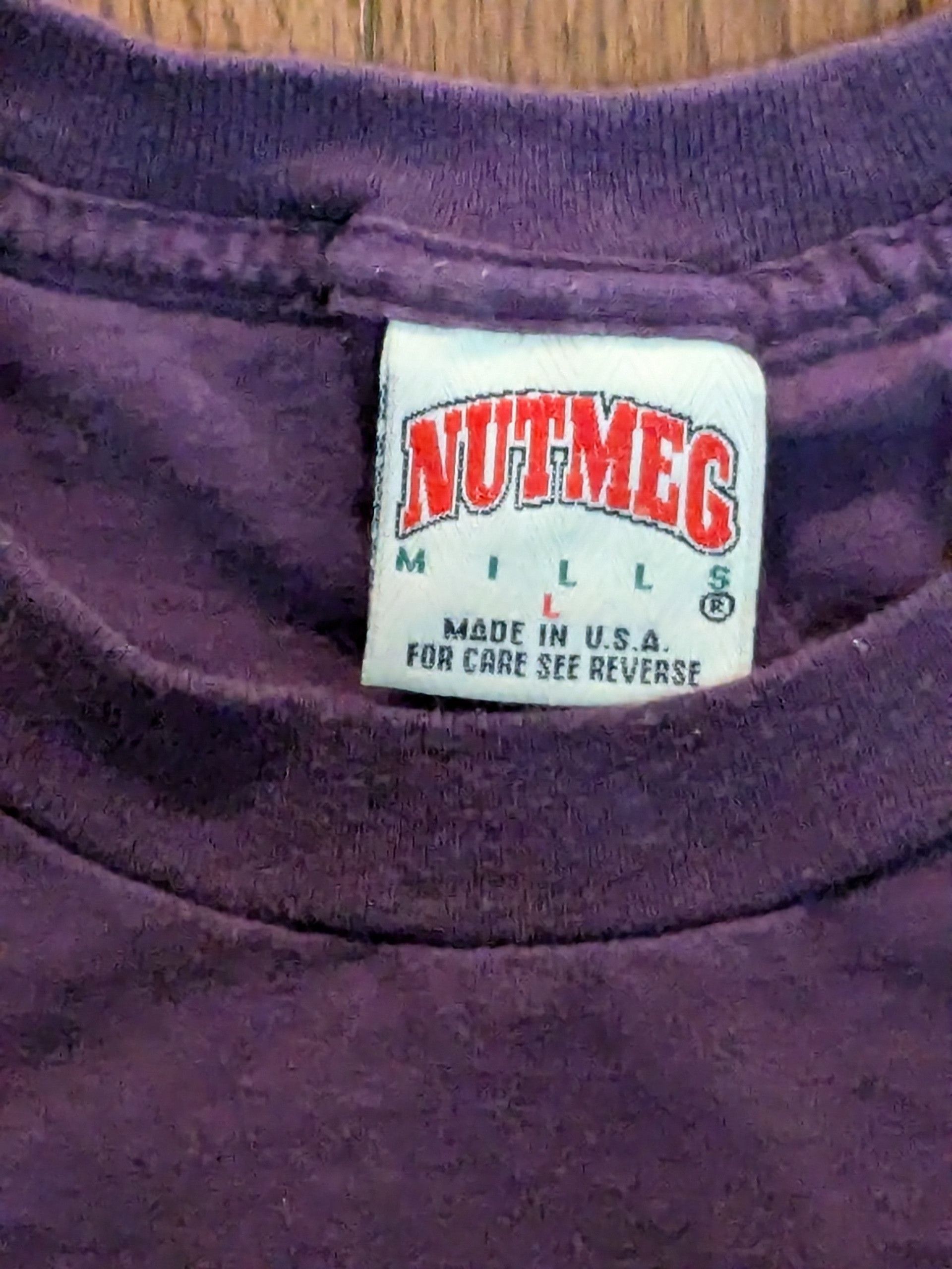 Nutmeg Vintage Purple Nutmeg Blank T-Shirt- Size L (20x26.5) Size US L / EU 52-54 / 3 - 2 Thumbnail