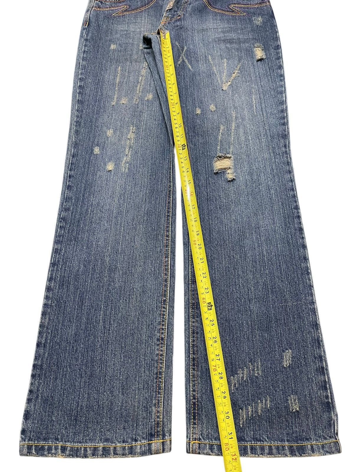 In The Attic Vintage Japanese Brand Faded Wash Style Distress Loose Jeans Size US 32 / EU 48 - 13 Thumbnail
