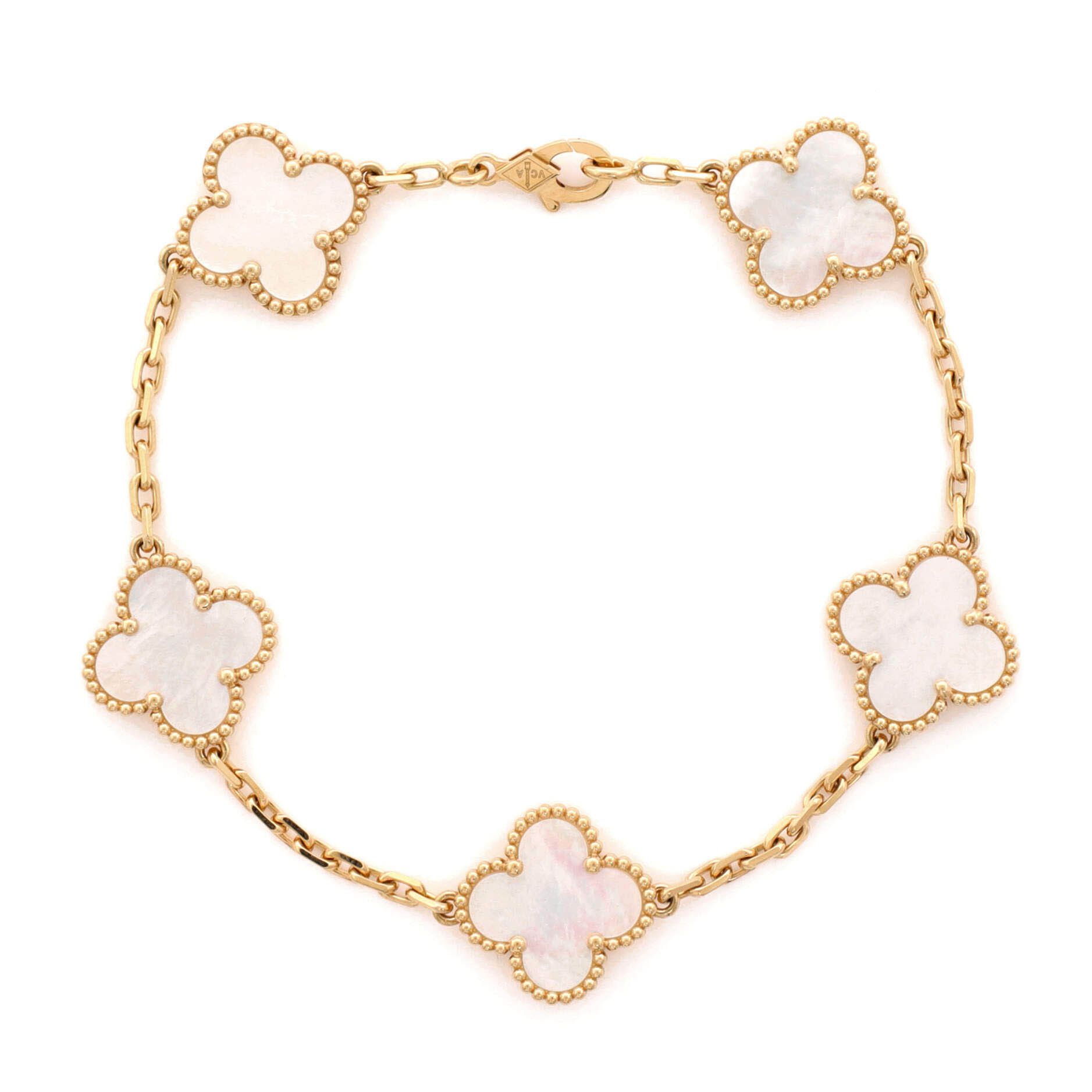 Van Cleef & Arpels Vintage Alhambra 5 Motifs Bracelet Size ONE SIZE - 1 Thumbnail