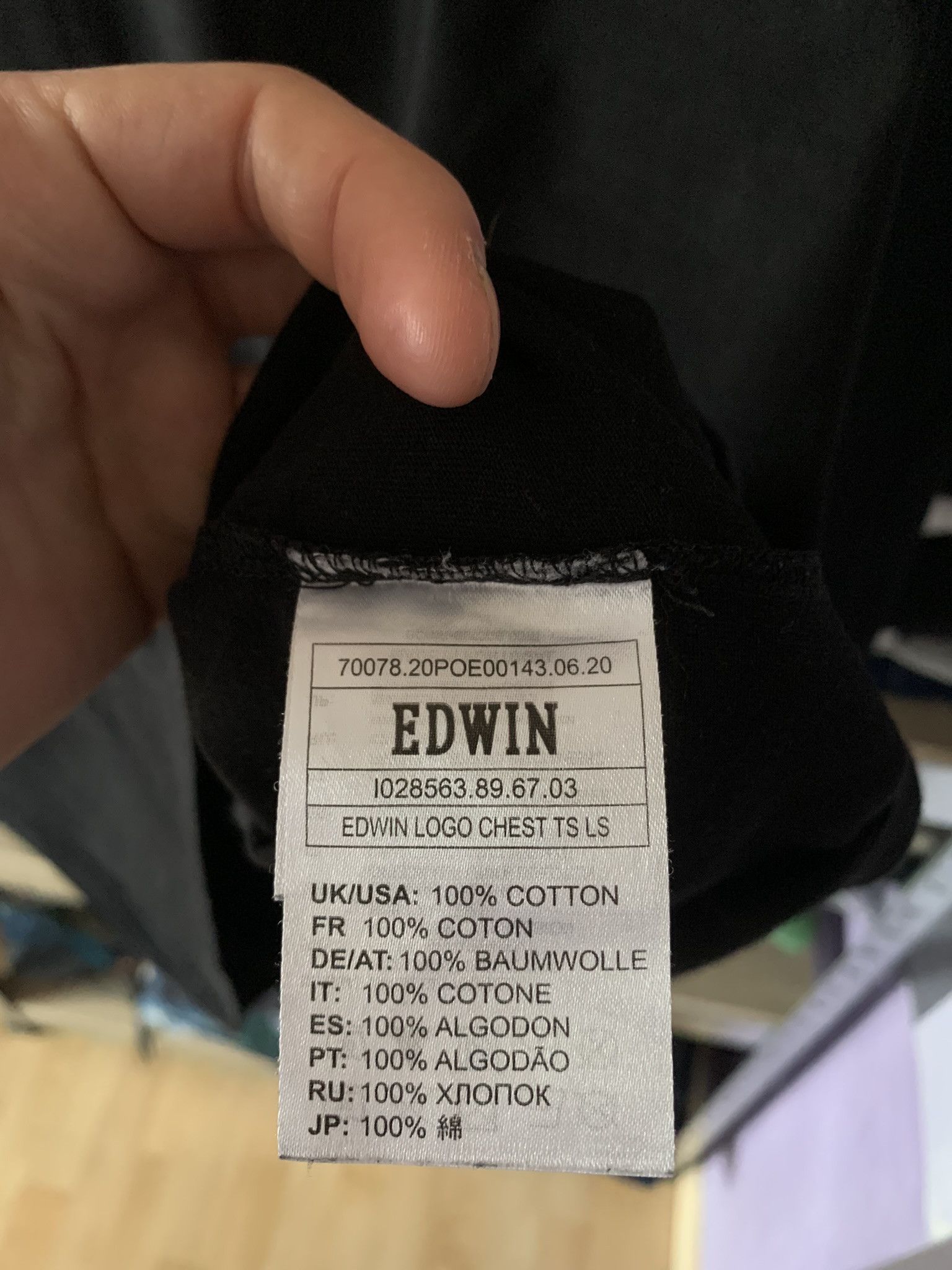 Edwin EDWIN LOGO CHEST TS LS LONG SLEEVE T SHIRT Size US M / EU 48-50 / 2 - 3 Thumbnail