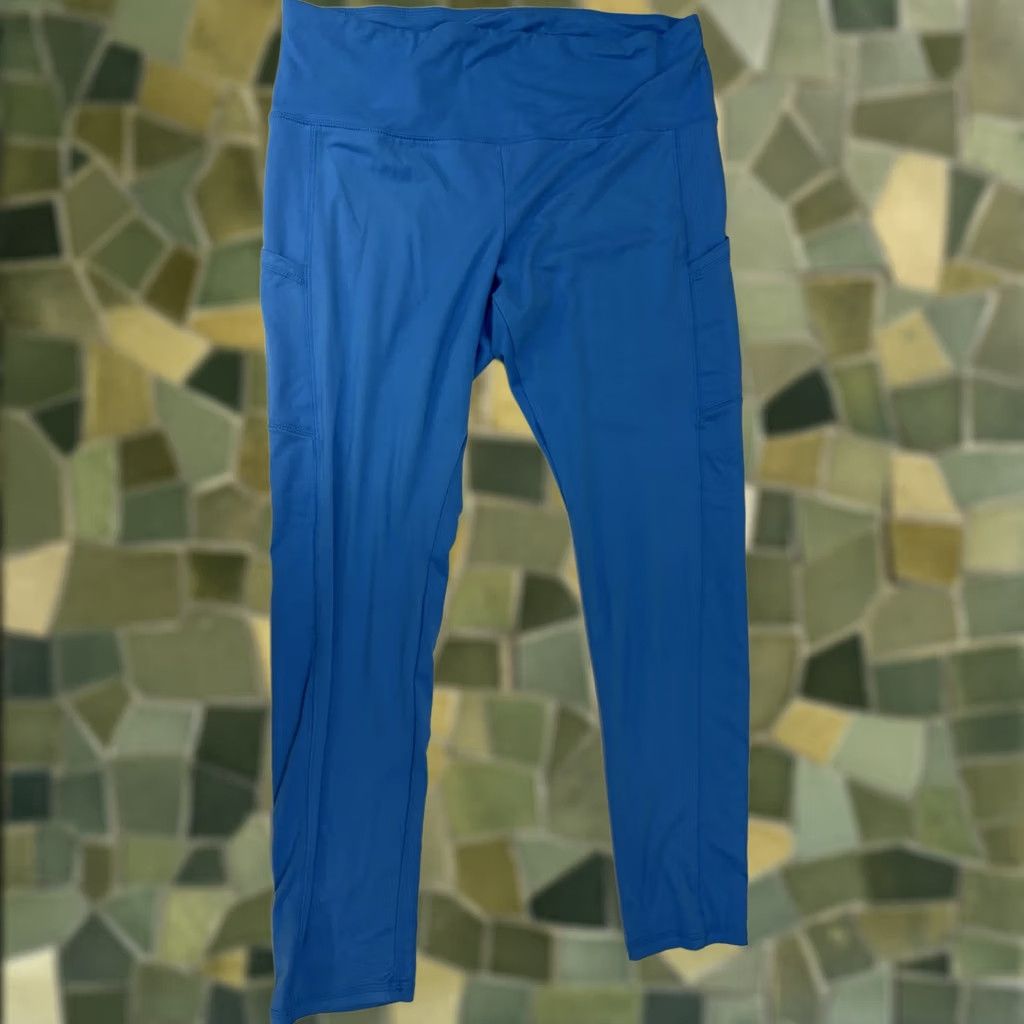 Vintage Wild Fable Womens Leggings Size XXL Blue Pullon Soft Thigh Pockets Leggings Size 40" / US 18 - 1 Thumbnail
