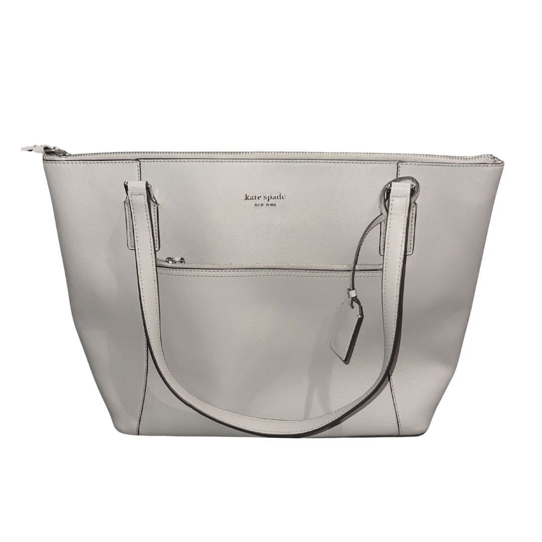 Kate Spade Schuyler Leather Tote Handbag Lavender Zip Closure Charm in Purple, Women's