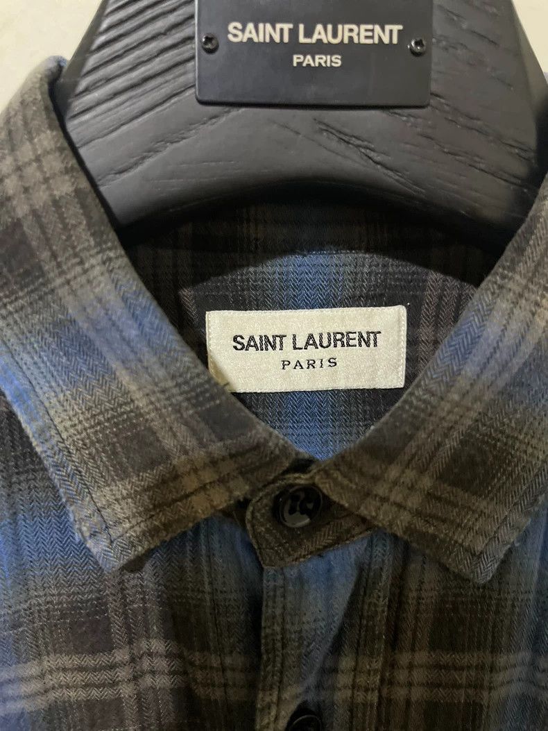 Saint Laurent Paris Saint Laurent Blue and Yellow Flannel Shirt-2505 Size US M / EU 48-50 / 2 - 4 Thumbnail