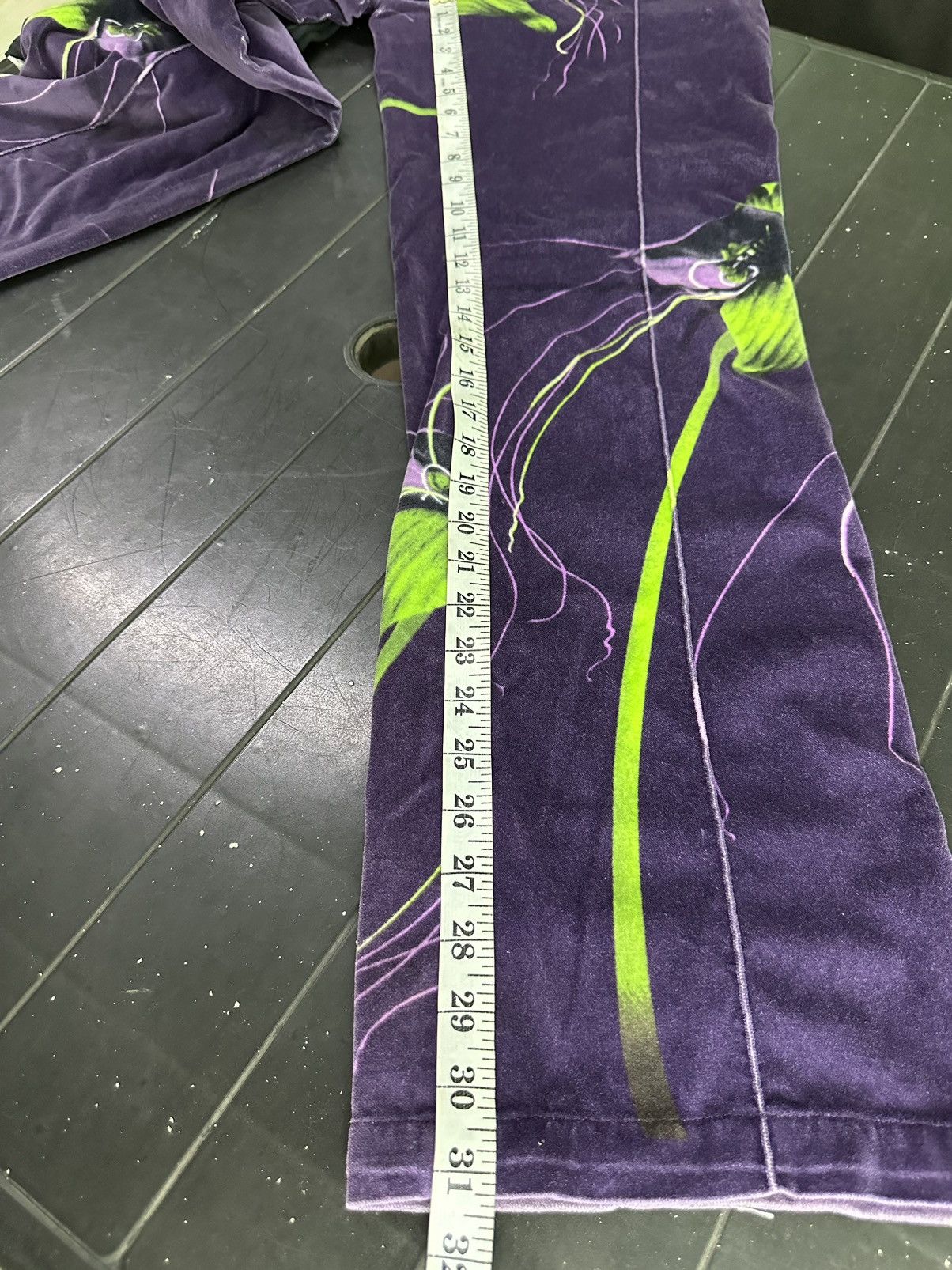 Versace Versus Versace Purple Floral Jeans Couture Size 24" / US 00 / IT 34 - 11 Thumbnail