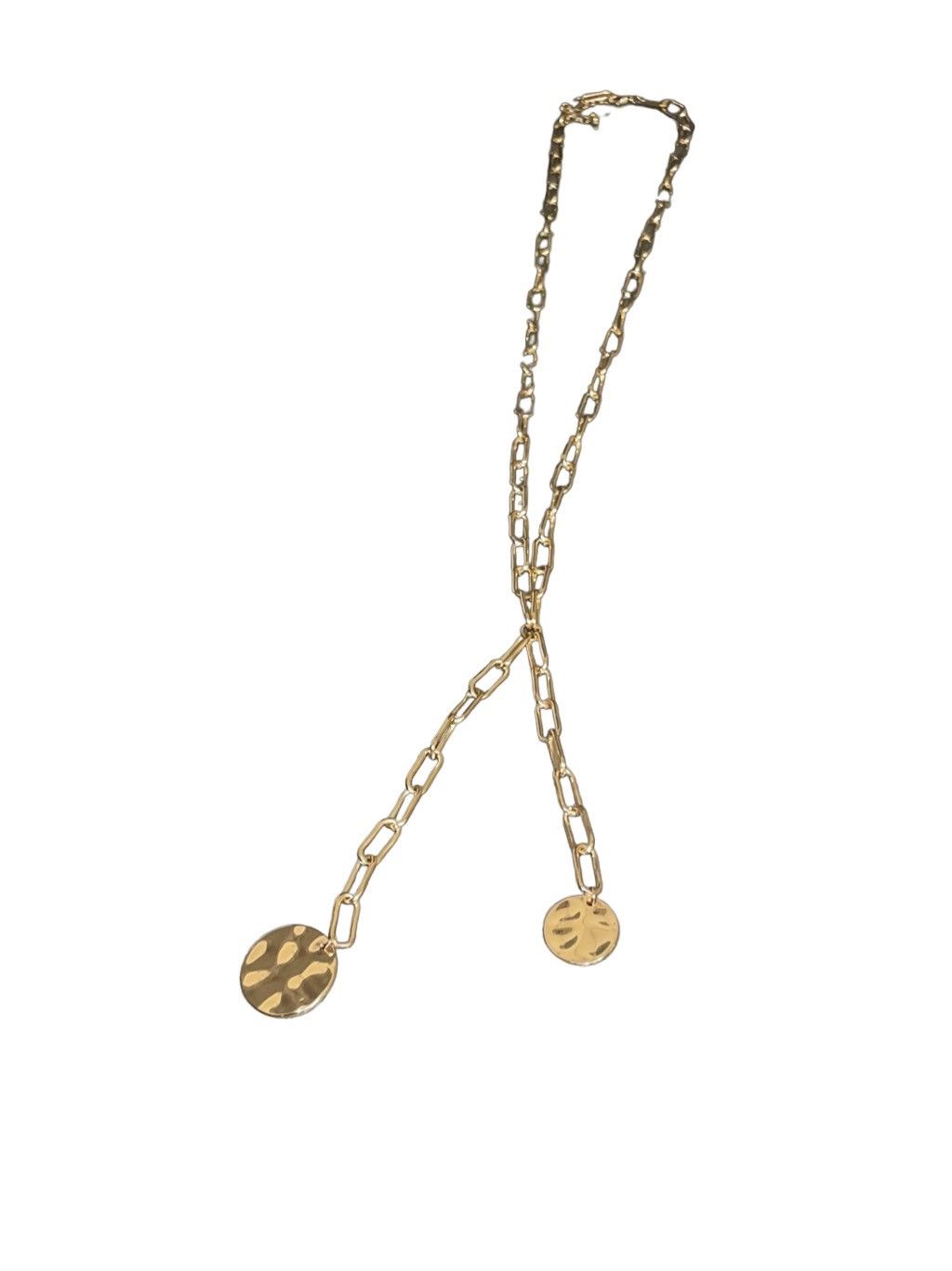 Other Adornia Paperclip Disc Long Lariat Necklace NEW Size ONE SIZE - 4 Thumbnail