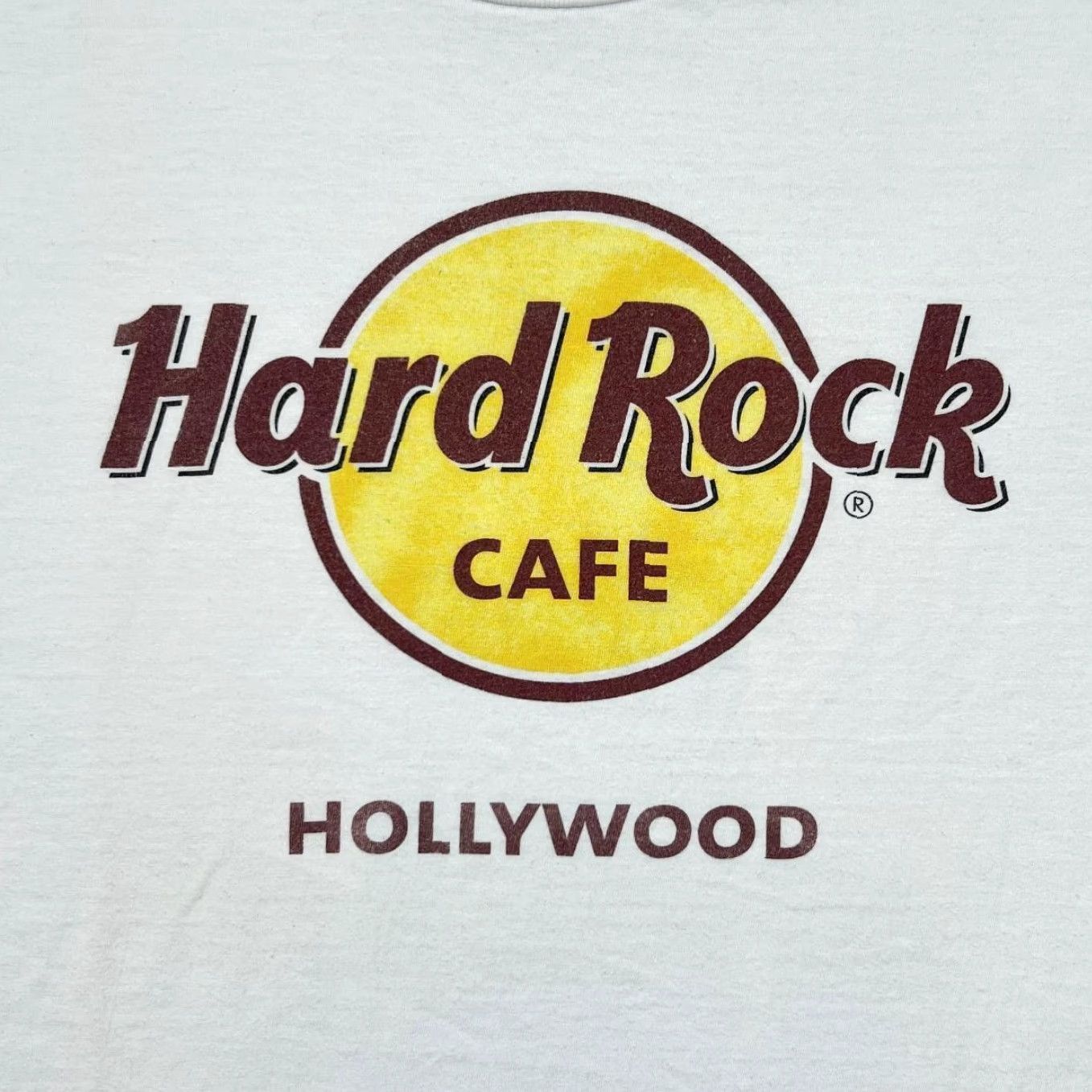 Hard Rock Cafe Hard Rock Cafe Hollywood Classic Souvenir Logo Spellout Graphic T-Shirt XL Men White Size US XL / EU 56 / 4 - 3 Thumbnail