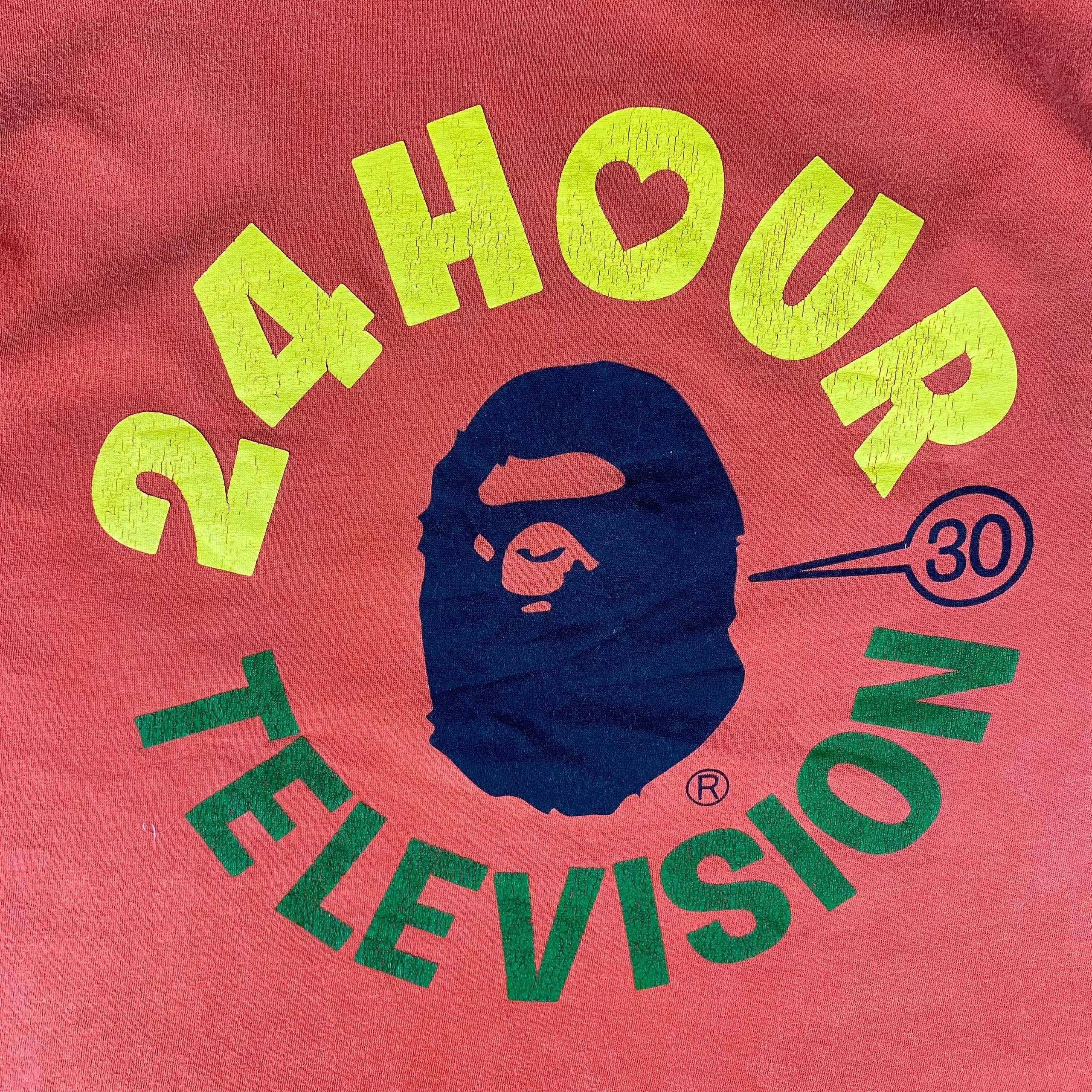 Bape Vintage 24 Television Hour Bape Tshirt Size US XL / EU 56 / 4 - 6 Thumbnail