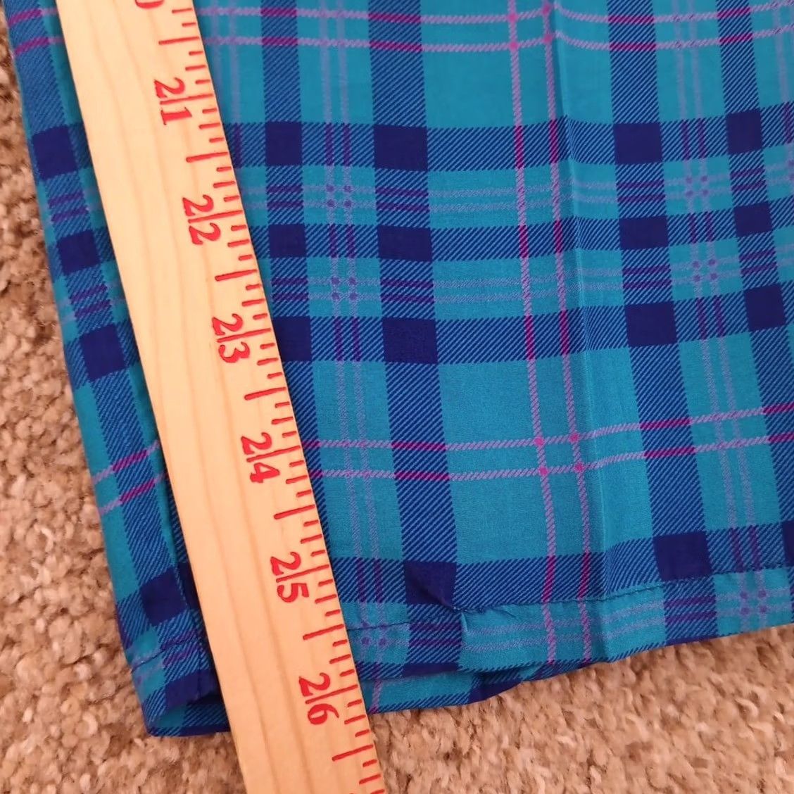 Izod IZOD Pants Womens Size 8 Blue Pink Plaid Silk Pockets Lightweight Golf Straight Ankleways Pockets Size 30" / US 8 / IT 44 - 6 Thumbnail