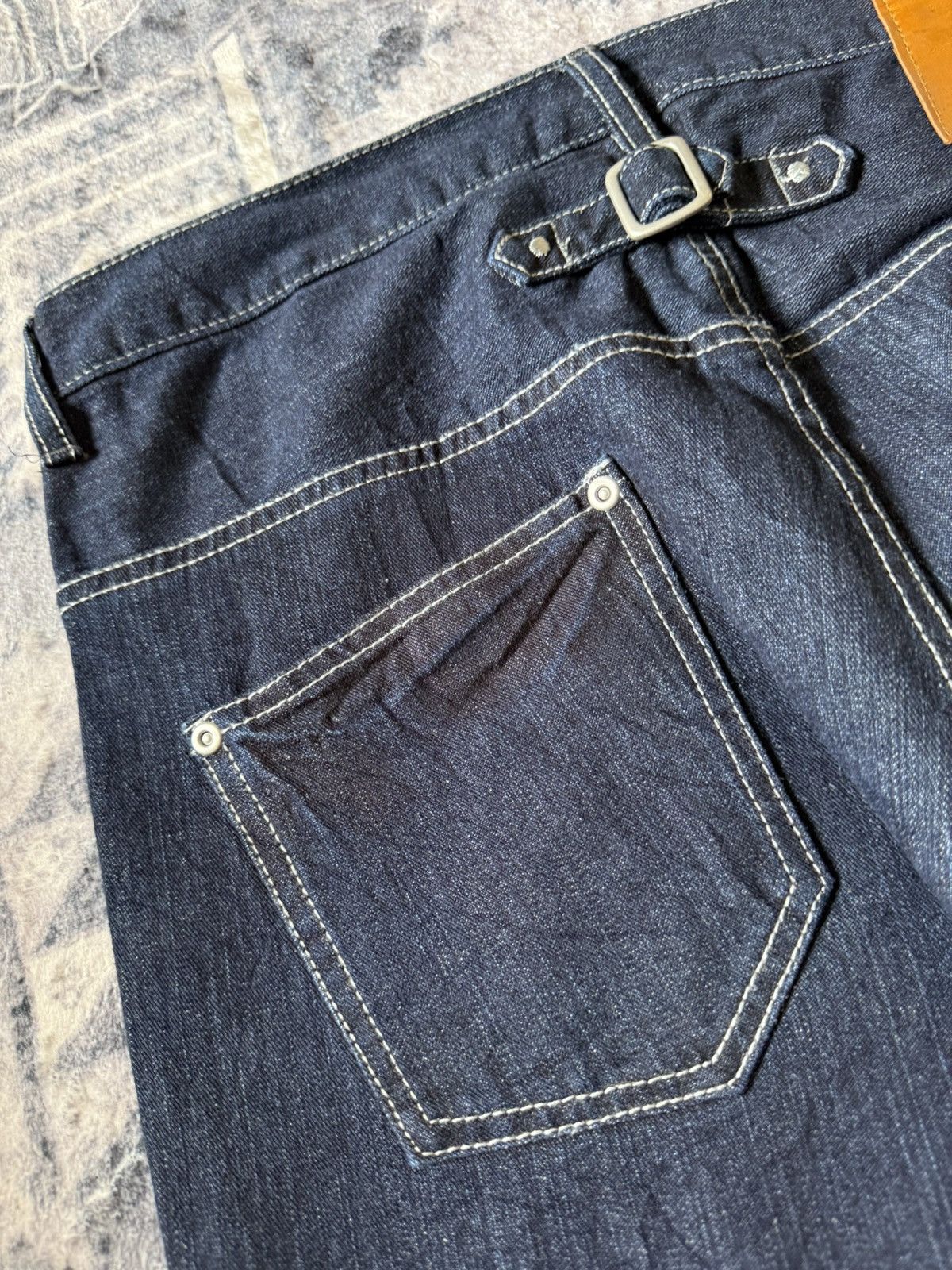 Japanese Brand And it Japan Asymmetric Fly Diagonal Cut Wide Denim Jeans Size US 32 / EU 48 - 11 Thumbnail