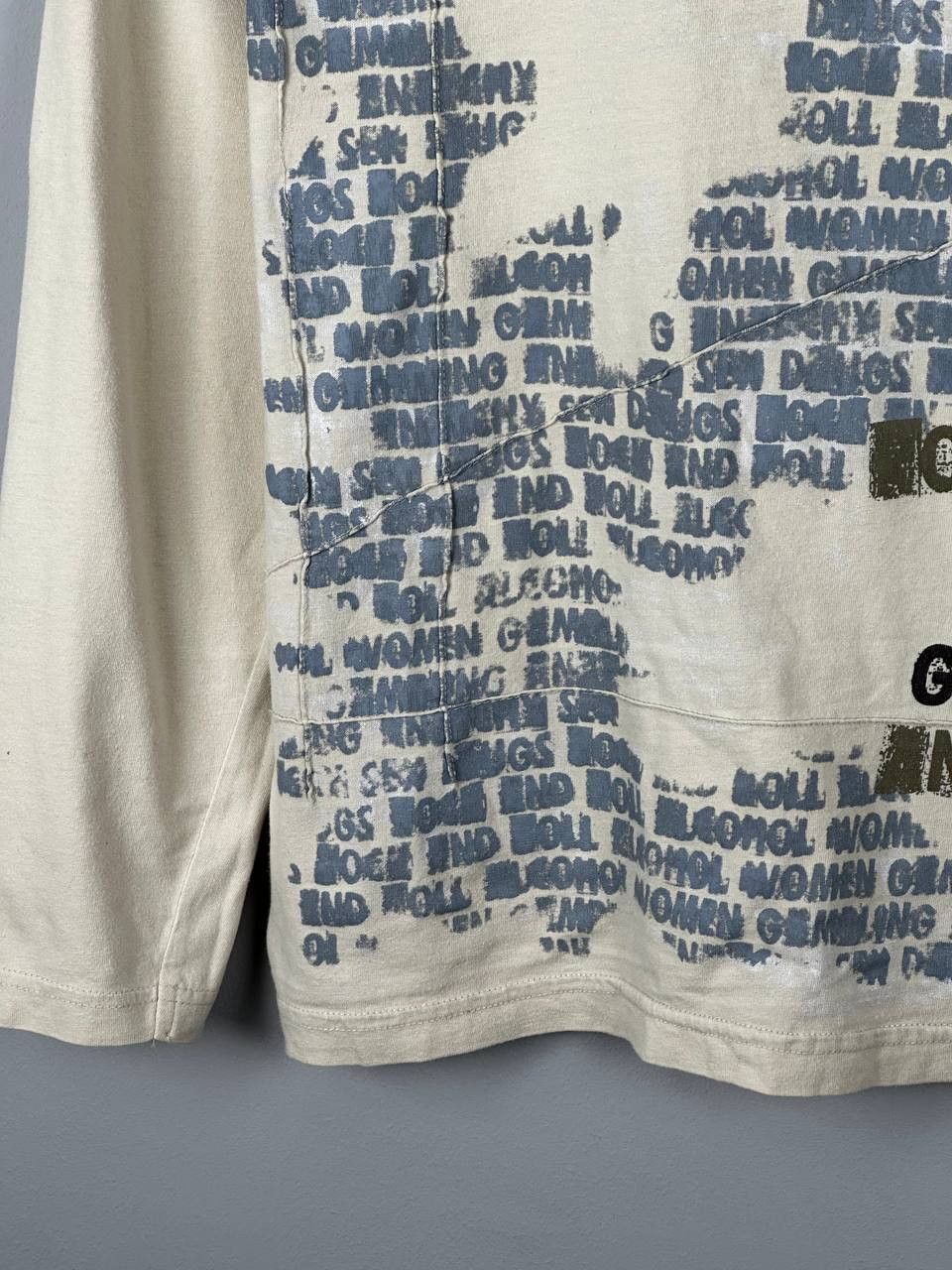 Japanese Brand Vintage Avant Garde Grunge Born To Sin T shirt Size US L / EU 52-54 / 3 - 6 Thumbnail