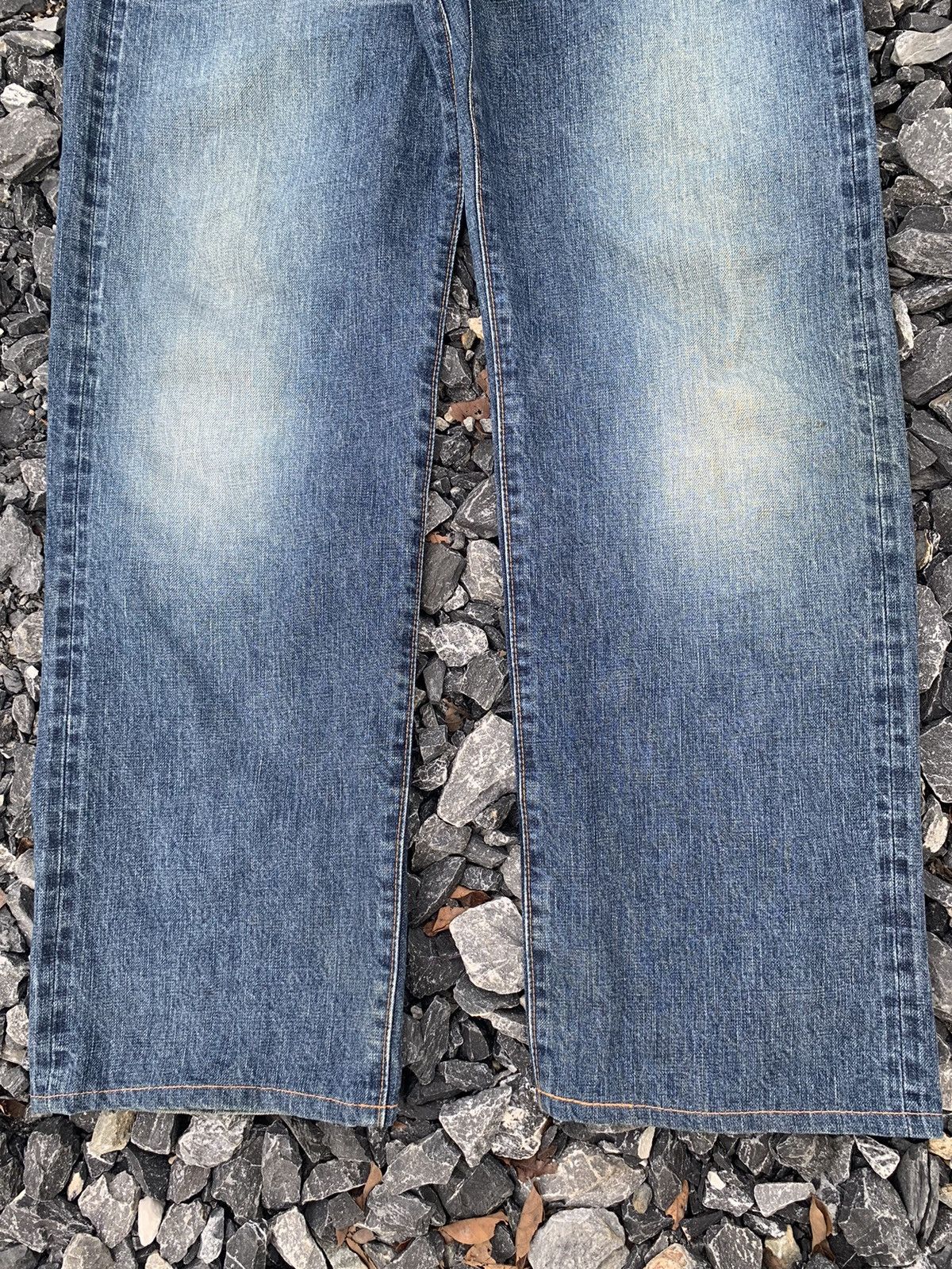 Japanese Brand ACOUSTIC SELVEDGE BUTTON FLY JAPANESE FADED DISTRESSED DENIM Size US 36 / EU 52 - 9 Thumbnail