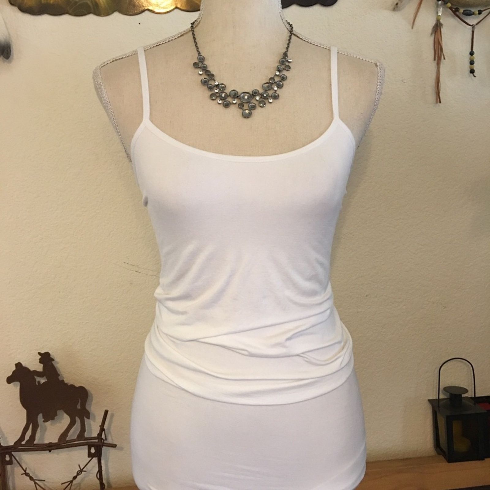 Jewelry Dark chrome chain link rhinestone accent necklace Size ONE SIZE - 4 Thumbnail