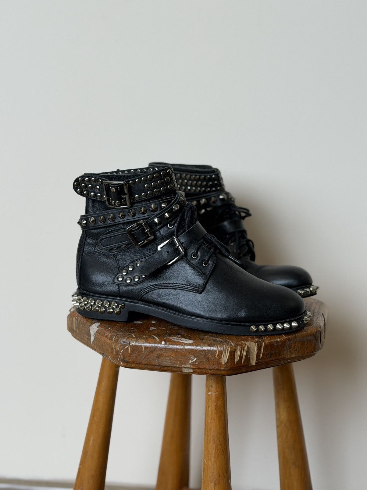 Yves Saint Laurent YvesSaintLaurent Luxury Biker Goth Archive Boots Size US 6 / IT 36 - 1 Thumbnail