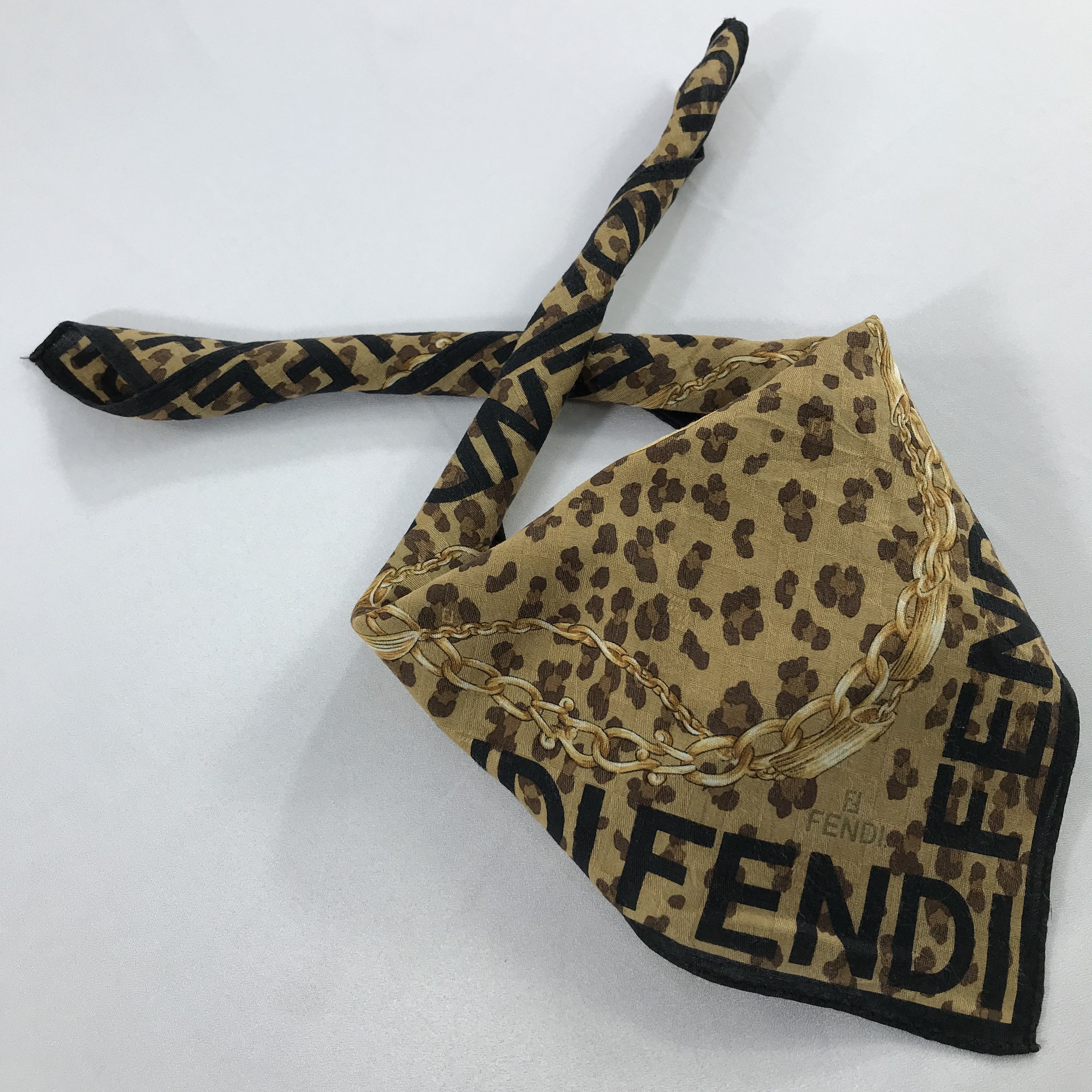 Vintage Vintage Fendi Bandana / Handkerchief / Neckerchief -S2296 Size ONE SIZE - 4 Thumbnail