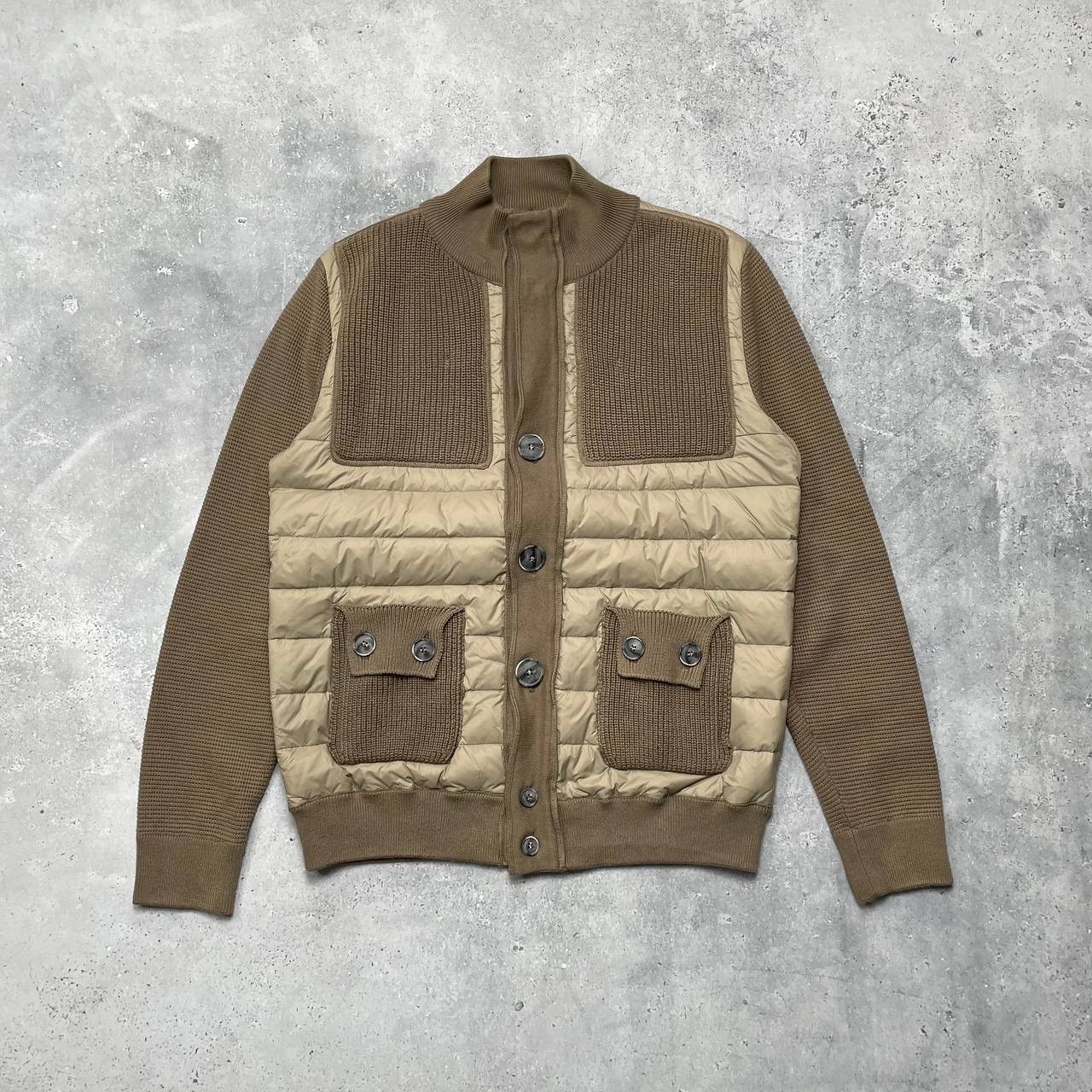 Bark Bark Knit Down Button-Up Cardigan Brown Size M Size US M / EU 48-50 / 2 - 1 Thumbnail