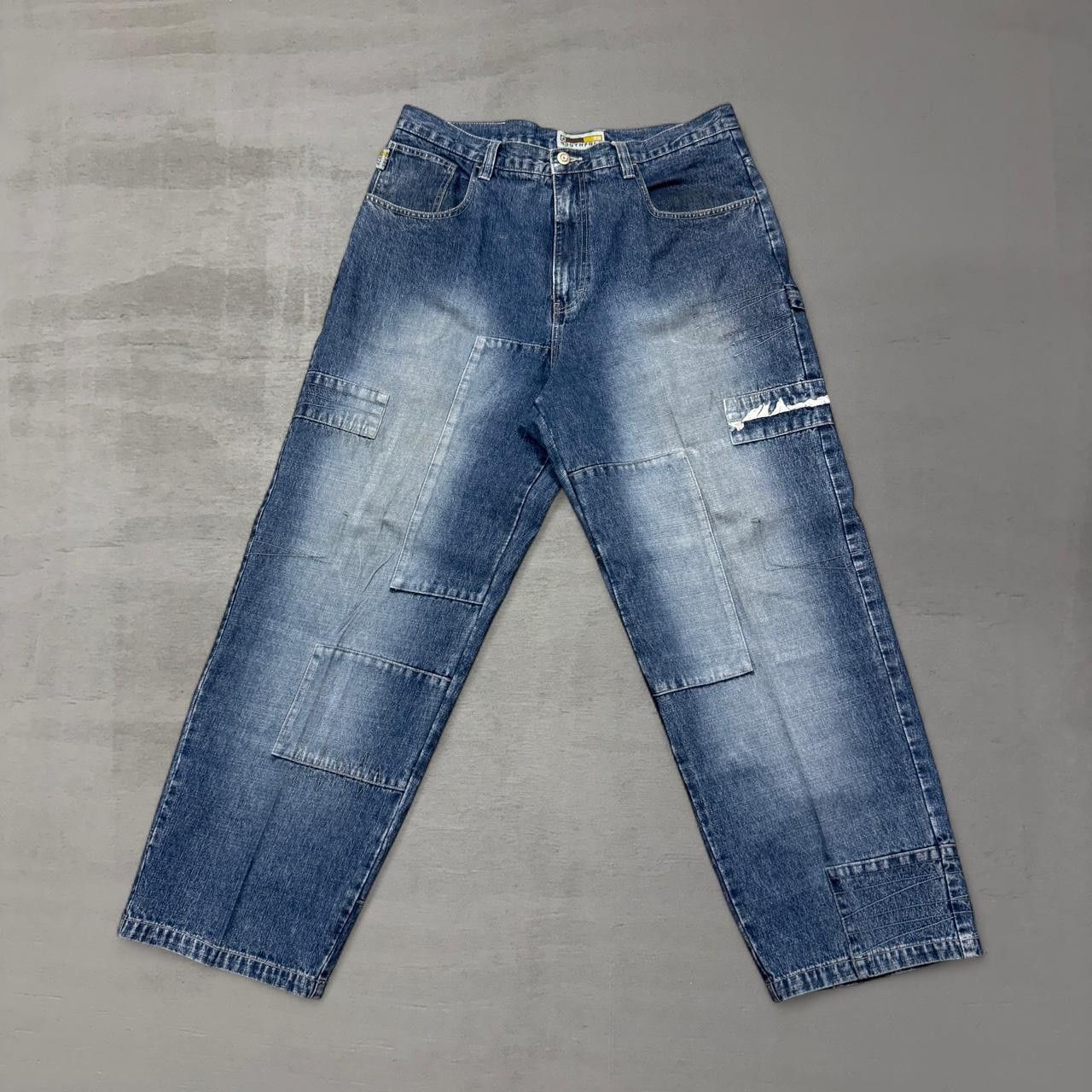 Southpole Southpole Red Tab Blue Faded Baggy Y2K Jeans 36 x 30 Size US 36 / EU 52 - 2 Thumbnail