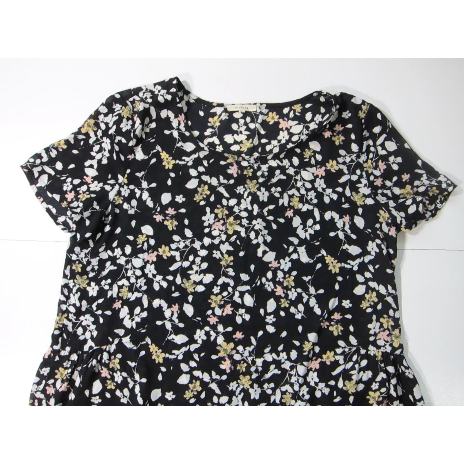 Pinko Pleione Sheer Black Pink Yellow Floral Tunic Blouse Top Shirt Women Medium Size M / US 6-8 / IT 42-44 - 5 Thumbnail