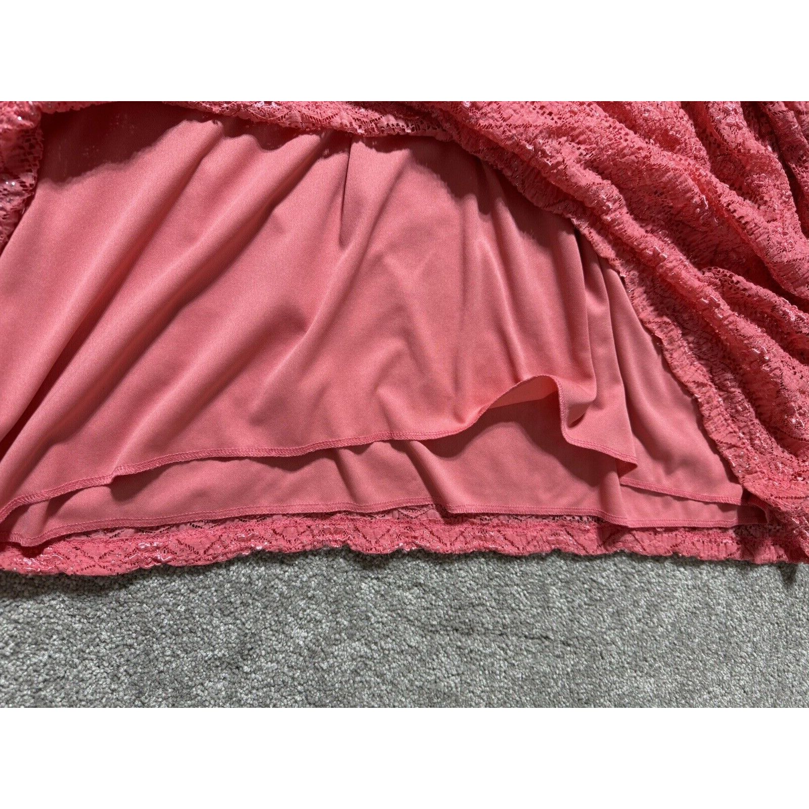 Other Vintage Top Womens Plus 4X Coral Lined Metallic Threads Size 4XL / US 24-26 - 8 Thumbnail