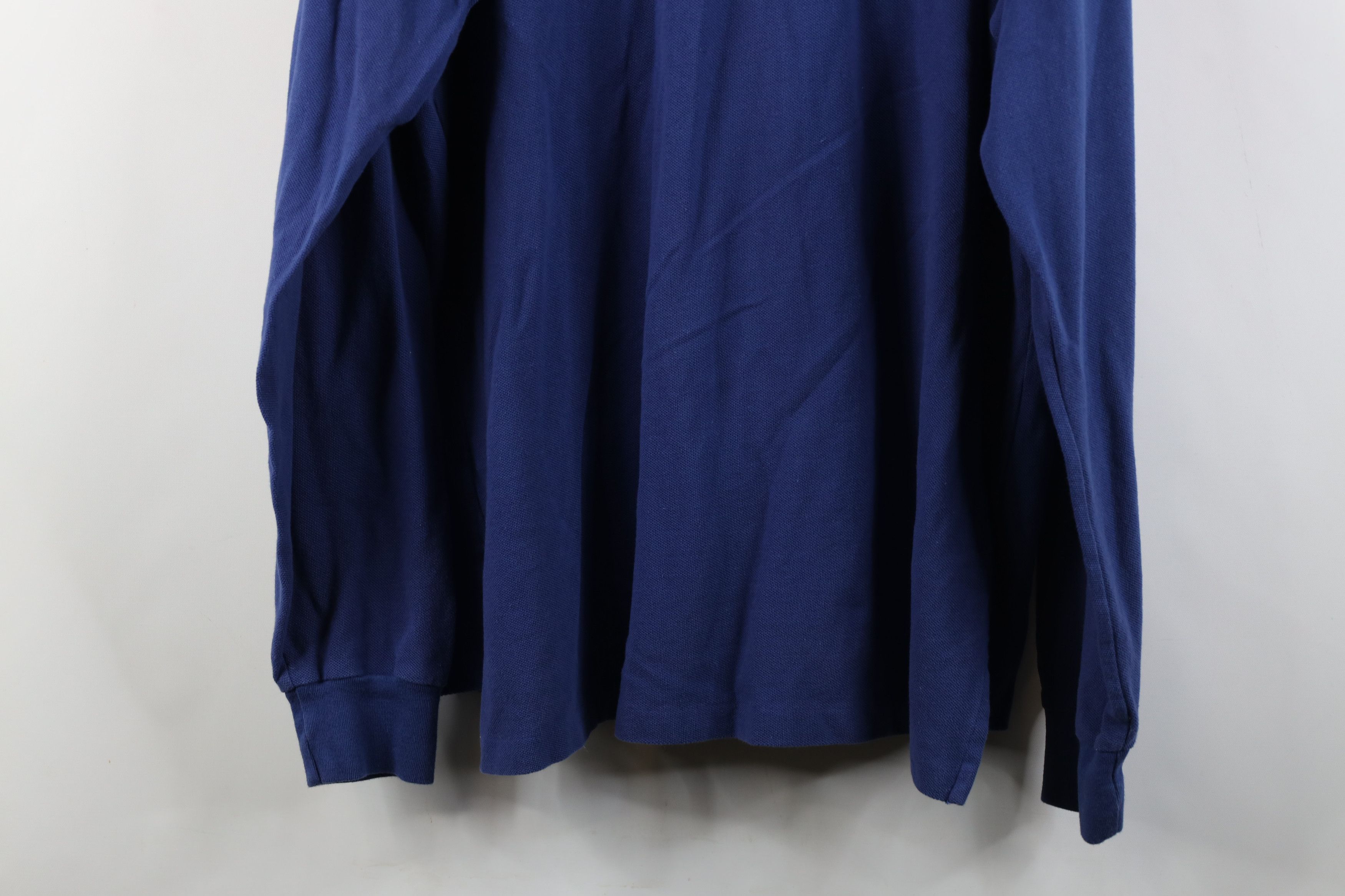 Ralph Lauren Vintage 90s Ralph Lauren Long Sleeve Rugby Polo Shirt Blue Size US L / EU 52-54 / 3 - 14 Thumbnail