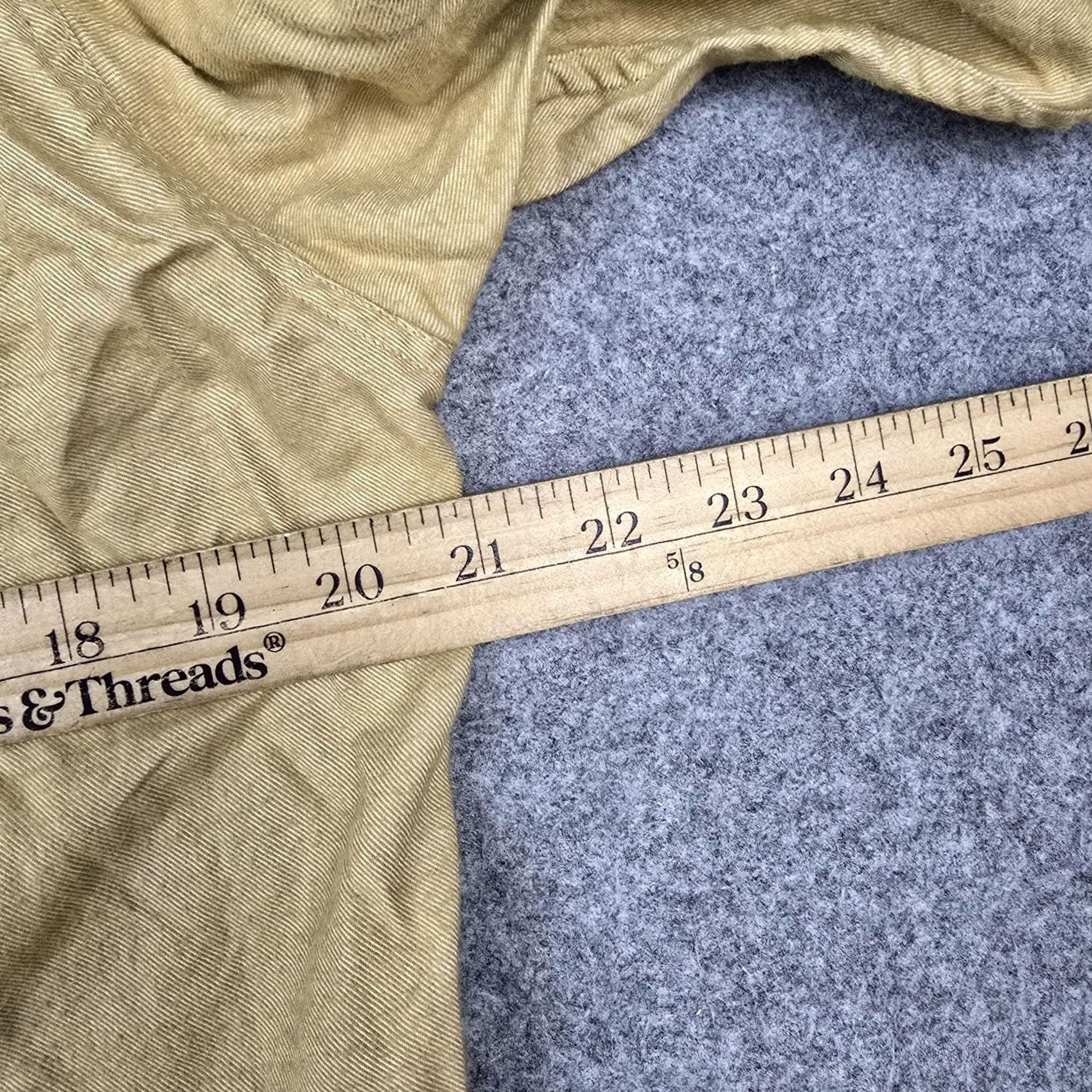 Vintage Ball And Buck Shirt Mens Medium Beige Solid Cotton Long Sleeve Button Up Hunting Size US M / EU 48-50 / 2 - 6 Thumbnail