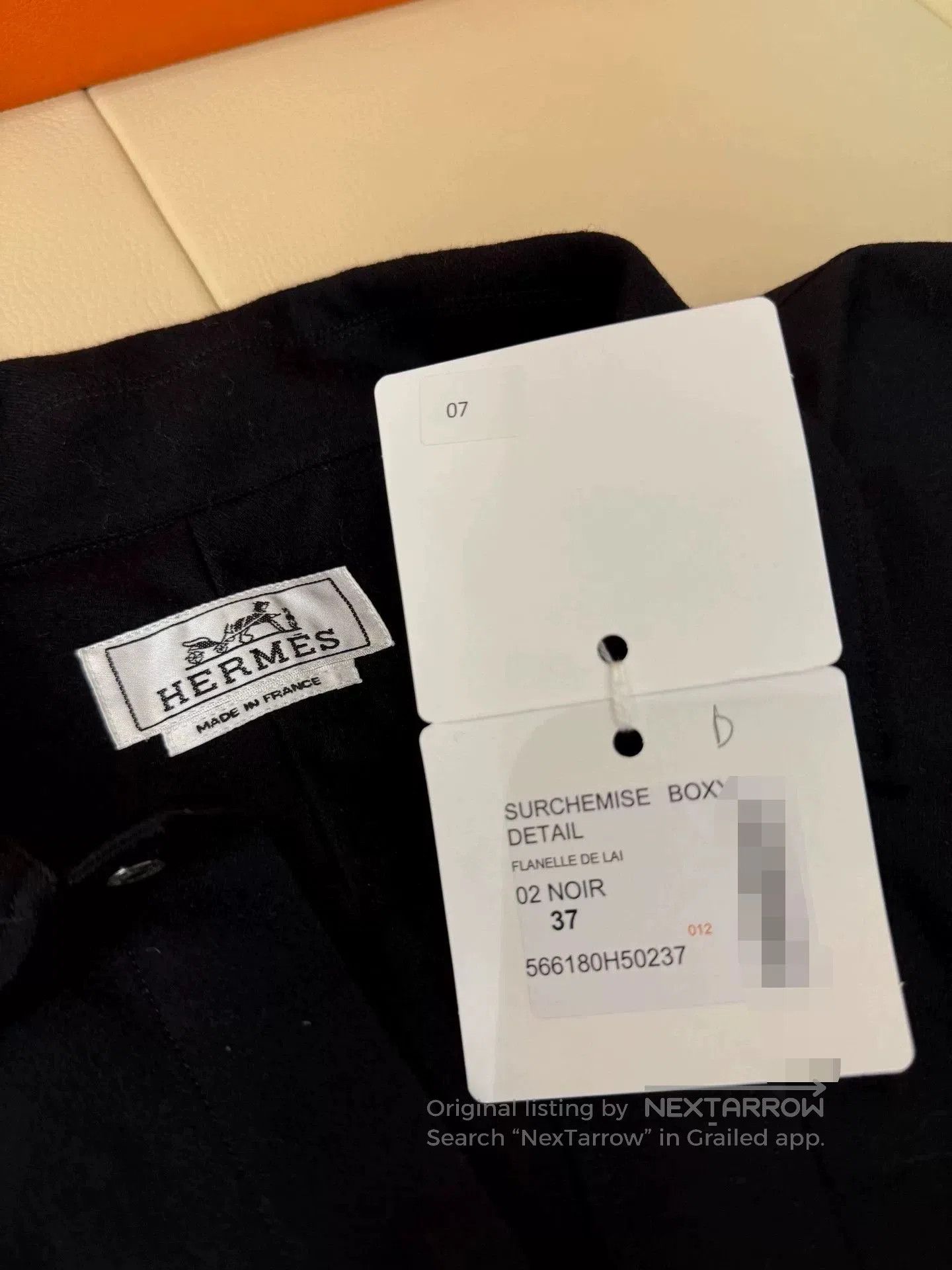 Hermes Hermes Black Wool Long-Sleeve Shirt Jacket. Size US S / EU 44-46 / 1 - 4 Thumbnail