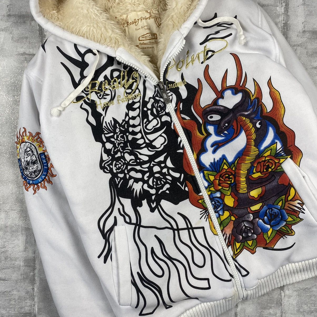 Ed Hardy Vintage Christian Audigier Hoodie Pullover Jacket