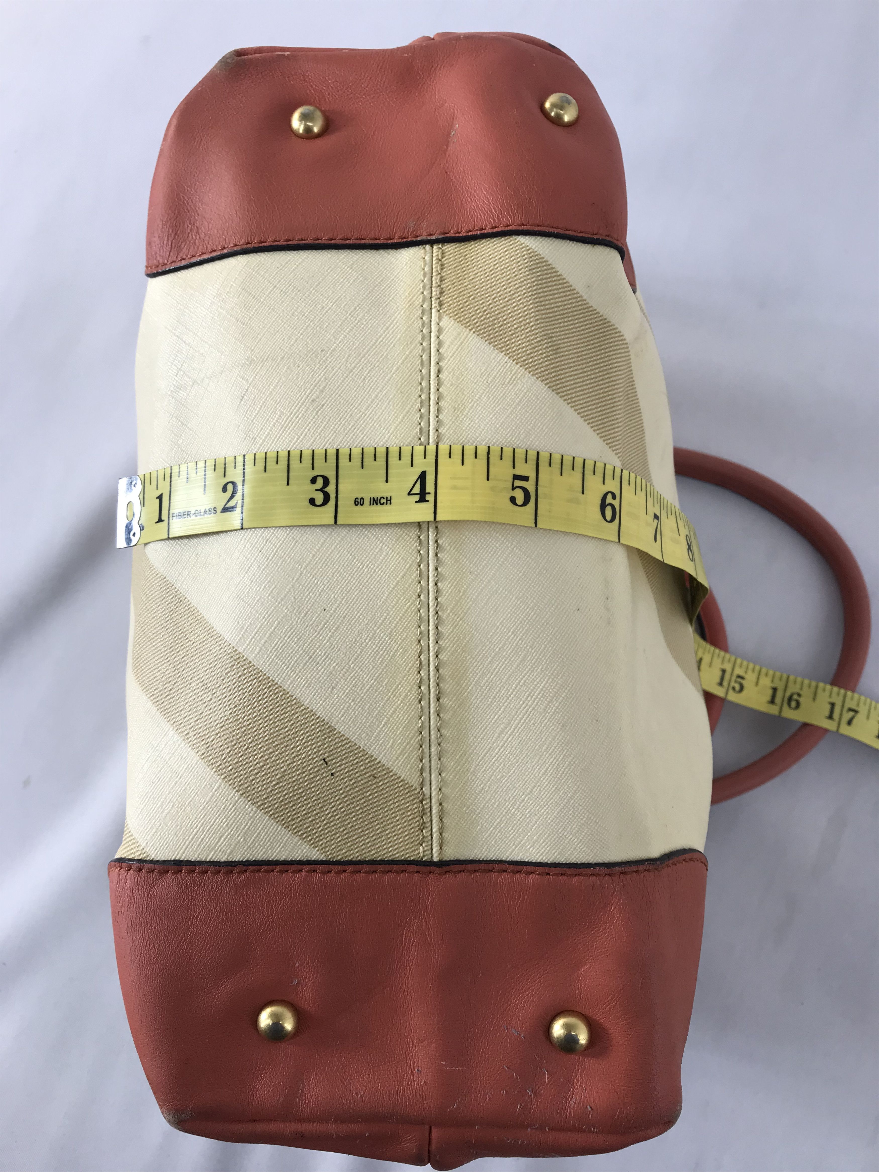 BEANPOLE Bean Pole Nova Check Checkered Burgandy Leather Hand Bag Size ONE SIZE - 14 Thumbnail