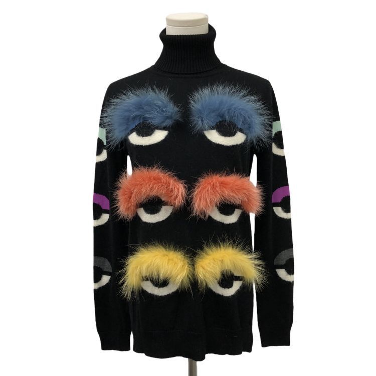 Fendi Fendi Fur Eye Turtleneck Sweater Size 40 Size S / US 4 / IT 40 - 1 Thumbnail