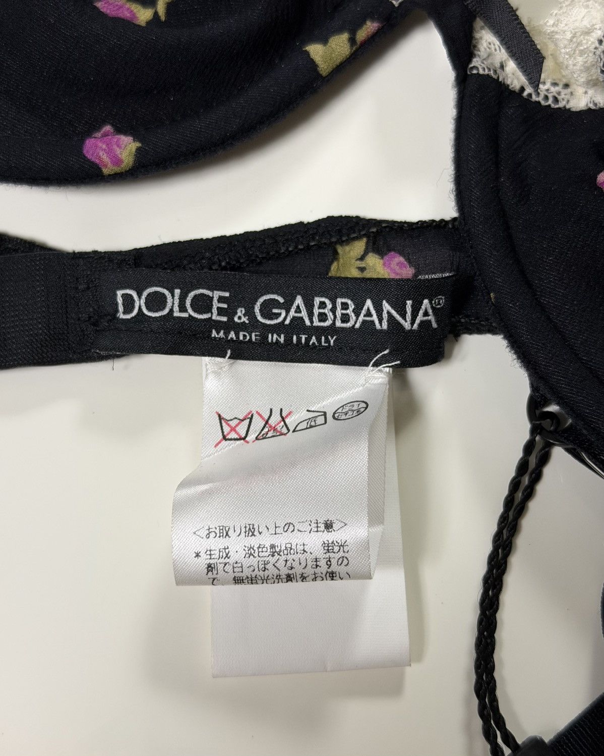 Dolce & Gabbana DOLCE&GABBANA F/W 2001 Floral Lace Trim Balconette Bra Top Size ONE SIZE - 4 Thumbnail