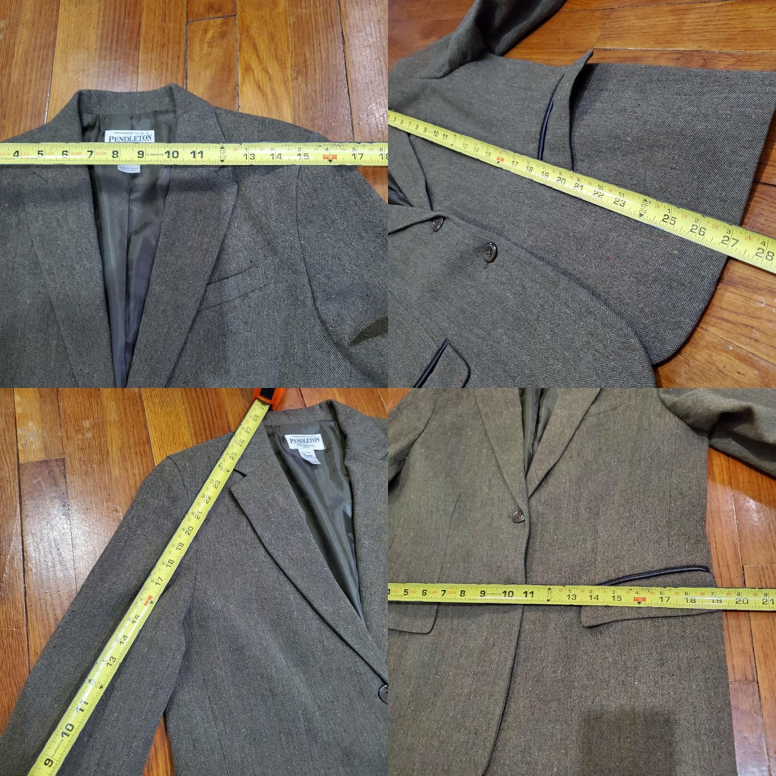Pendleton Pendleton Blazer Womens Petite 10 Gray Tweed Wool Two-Button Lined Vintage No (adjusted to meet rules) Size L / US 10 / IT 46 - 8 Thumbnail