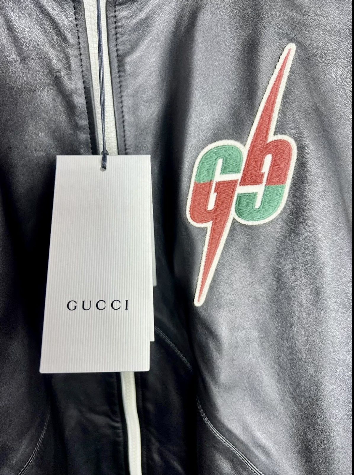Gucci New $5400 Gucci GG Blade Black Red Leather Jacket 46 Size US S / EU 44-46 / 1 - 3 Thumbnail