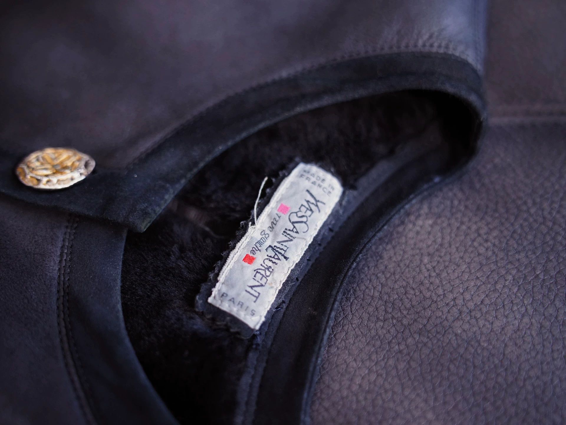 Yves Saint Laurent YSL 90s French Shearling Coat Gold Buttons M Size M / US 6-8 / IT 42-44 - 7 Thumbnail
