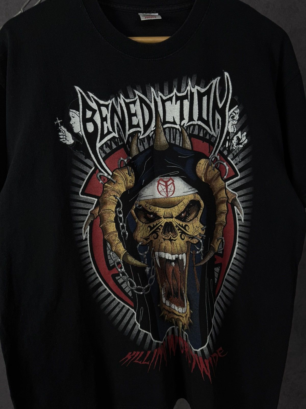 Band Tees Benediction kills rock band overprinted tee Size US XL / EU 56 / 4 - 4 Thumbnail