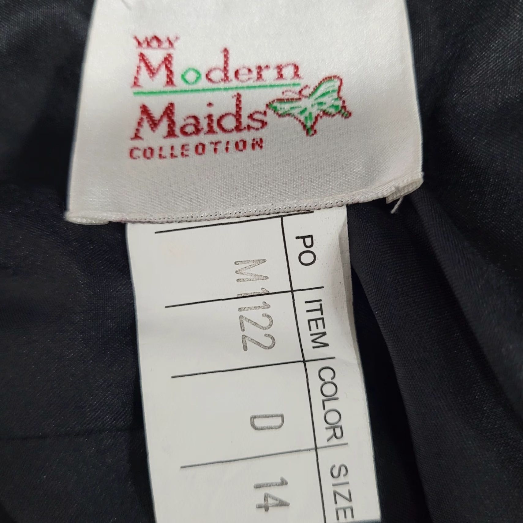Vintage Modern Maids Mary’s Import Bridal's Black Backless Halter A-Line Midi Dress 14 Size XL / US 12-14 / IT 48-50 - 3 Thumbnail