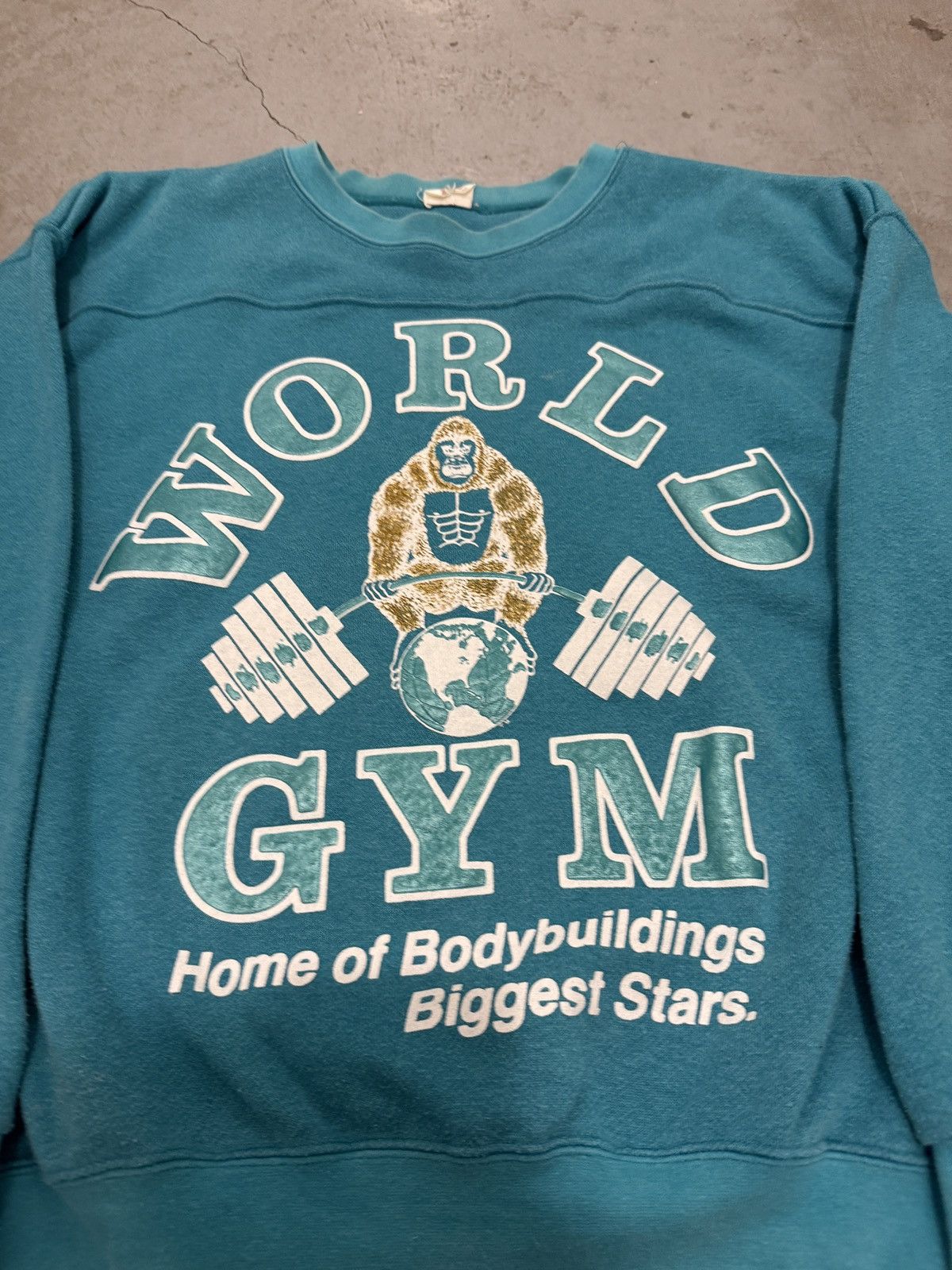 Vintage *RARE* 90s JAPAN WORLD GYM CREWNECK SWEATER GYM FITNESS Size US S / EU 44-46 / 1 - 10 Thumbnail