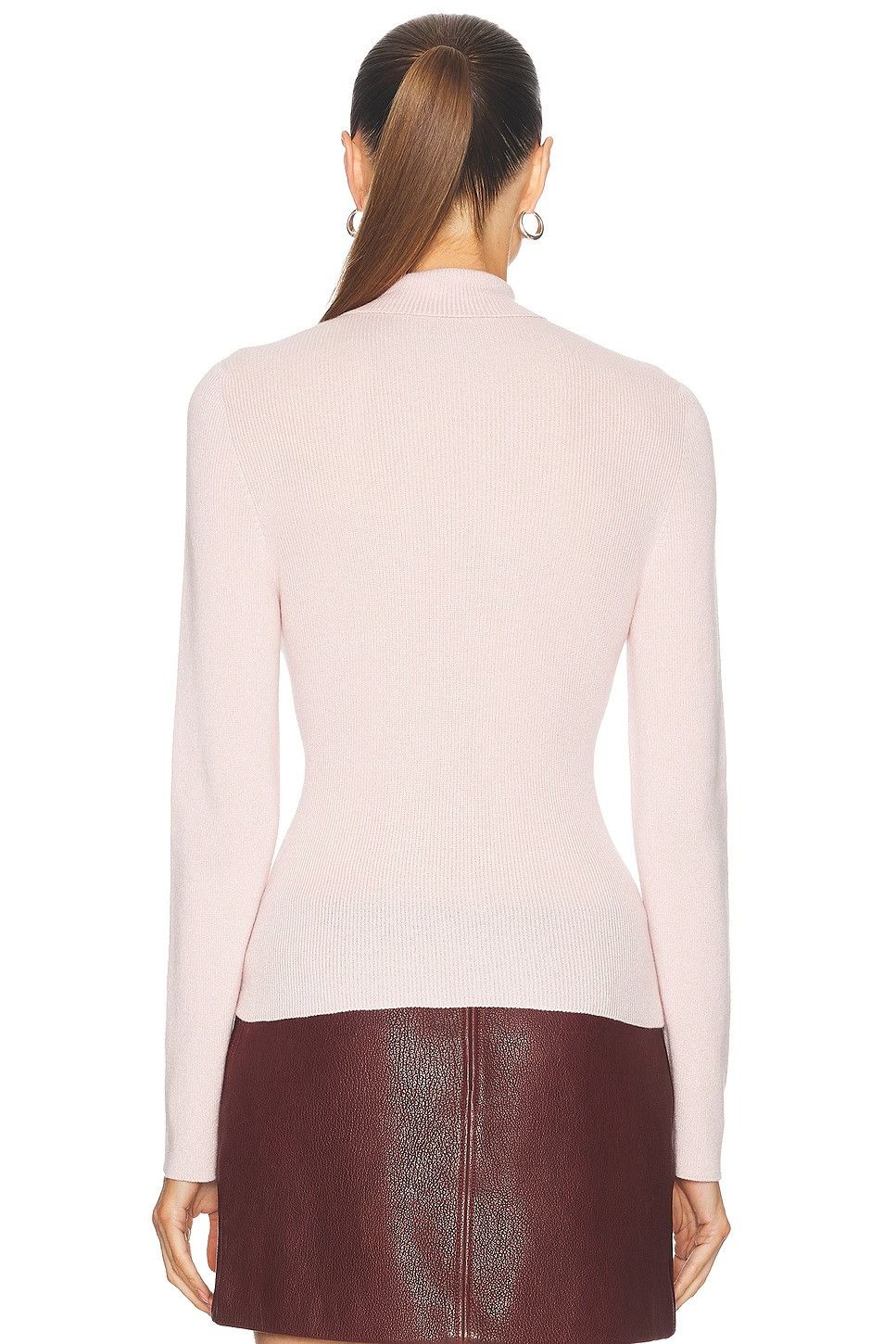 The Elder Statesman $650 The Elder Statesman Delicash Baby Pink Turtleneck Size L / US 10 / IT 46 - 3 Thumbnail