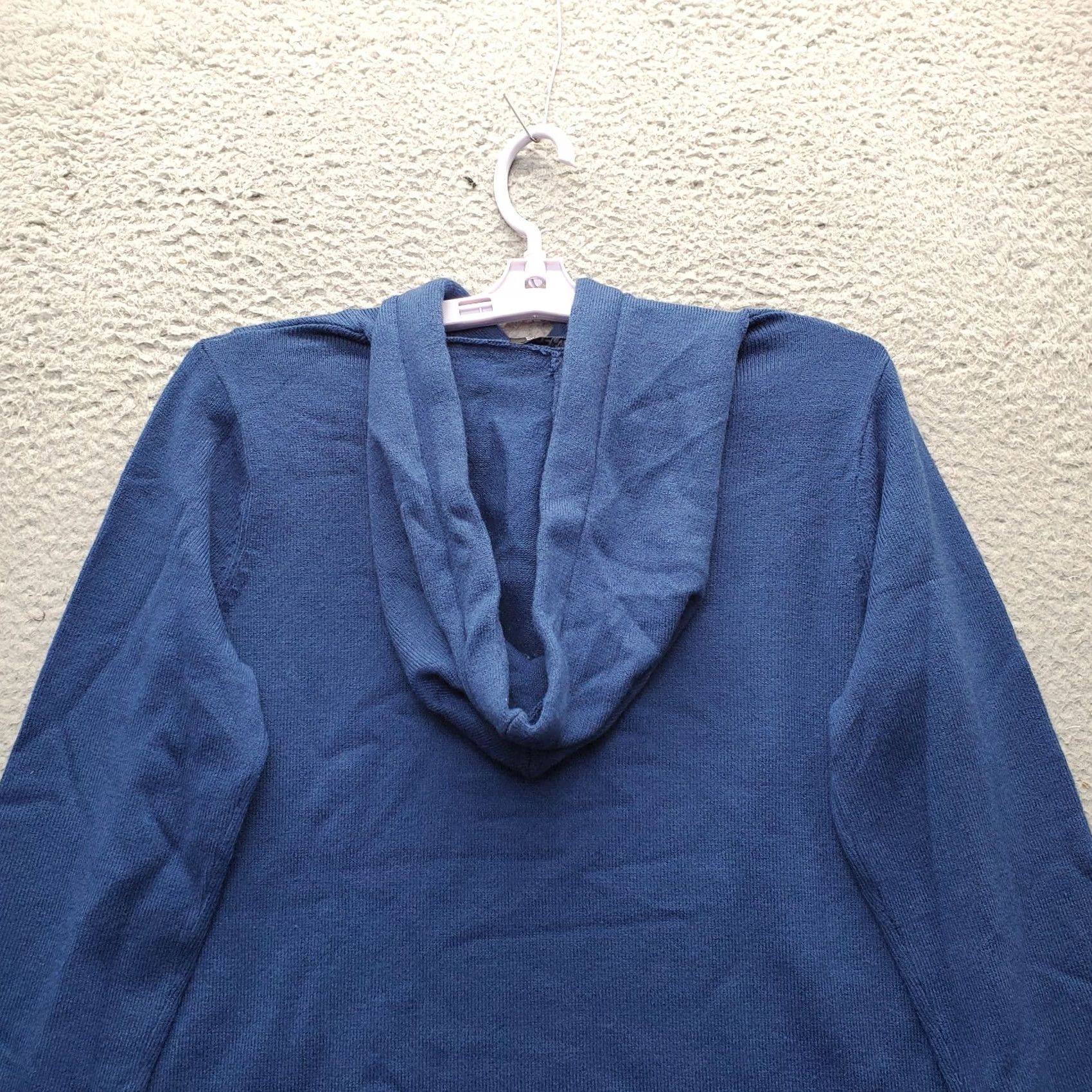 Vintage Attitudes Attitudes by Renee Sweater Womens S Hooded Blue Knit Size S / US 4 / IT 40 - 8 Thumbnail