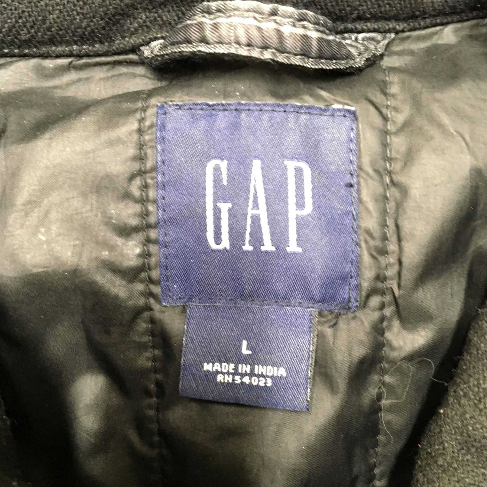 Gap Gap Jacket Mens Large Black Wool Blend Zip Front Quilted Lined Casual Coat Size US L / EU 52-54 / 3 - 5 Thumbnail