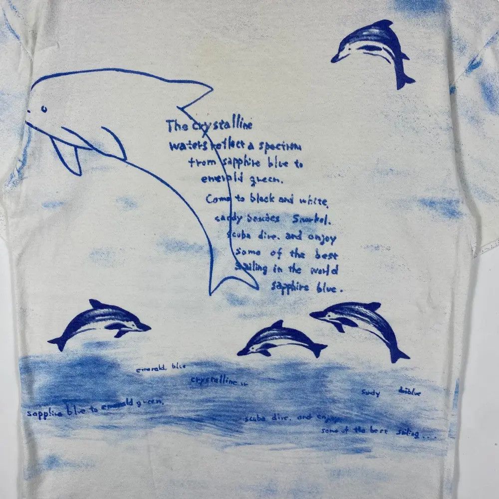 Vintage Vintage 90's DOLPHINS Graphic Art Tee Shirt Medium Size Size US M / EU 48-50 / 2 - 2 Thumbnail