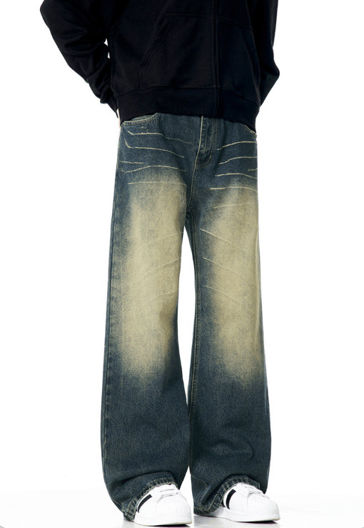 Japanese Brand American retro washed loose casual versatile cleanfit jeans Size US 32 / EU 48 - 2 Thumbnail