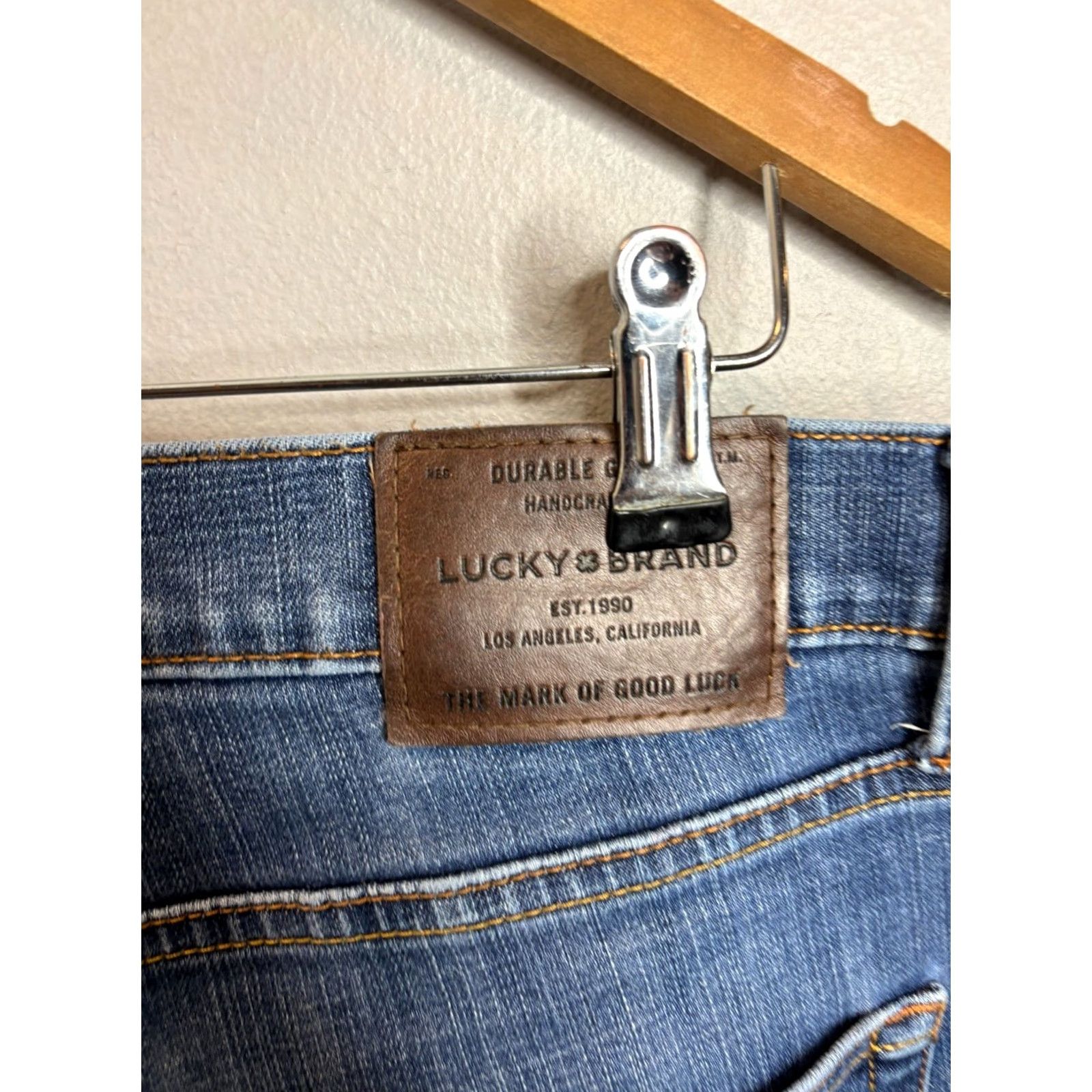 Lucky Brand Lucky Brand 410 Jeans Slim Straight Men's 31x30 Denim Blue 5-Pocket Regular Fit Comfort Stretch Slimming Vintage: No Size US 31 - 2 Thumbnail