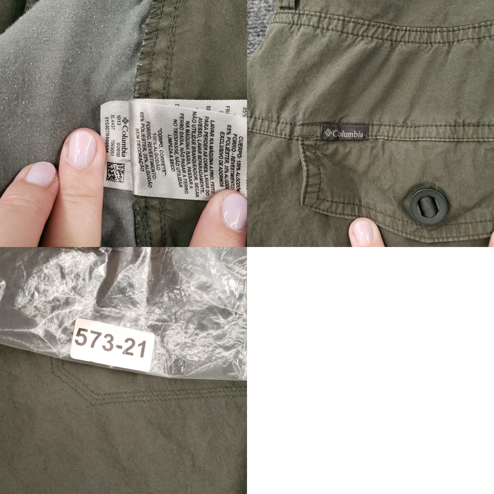 Vintage Columbia Shorts Womens 16 Green Mid Rise Cargo Flat Front Zip Fly Casual Outdoor Size 38" / US 16 / IT 52 - 9 Thumbnail