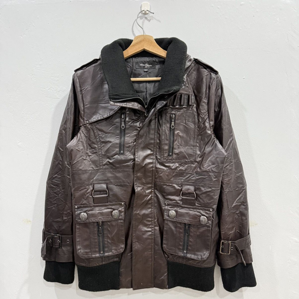 In The Attic In The Attic Leather Double Zip Hooded Jacket Size US L / EU 52-54 / 3 - 2 Thumbnail