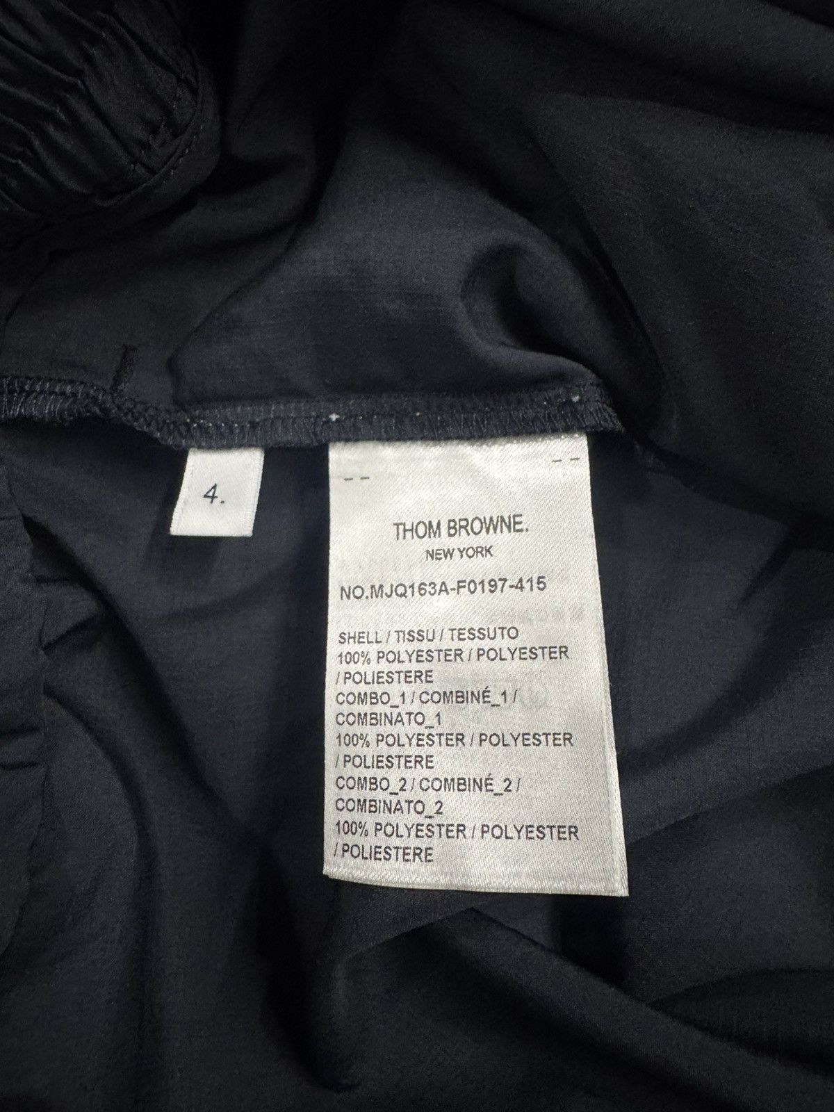 Thom Browne Thom Browne 4-Bar Nylon Track Pants Size US 34 / EU 50 - 4 Thumbnail