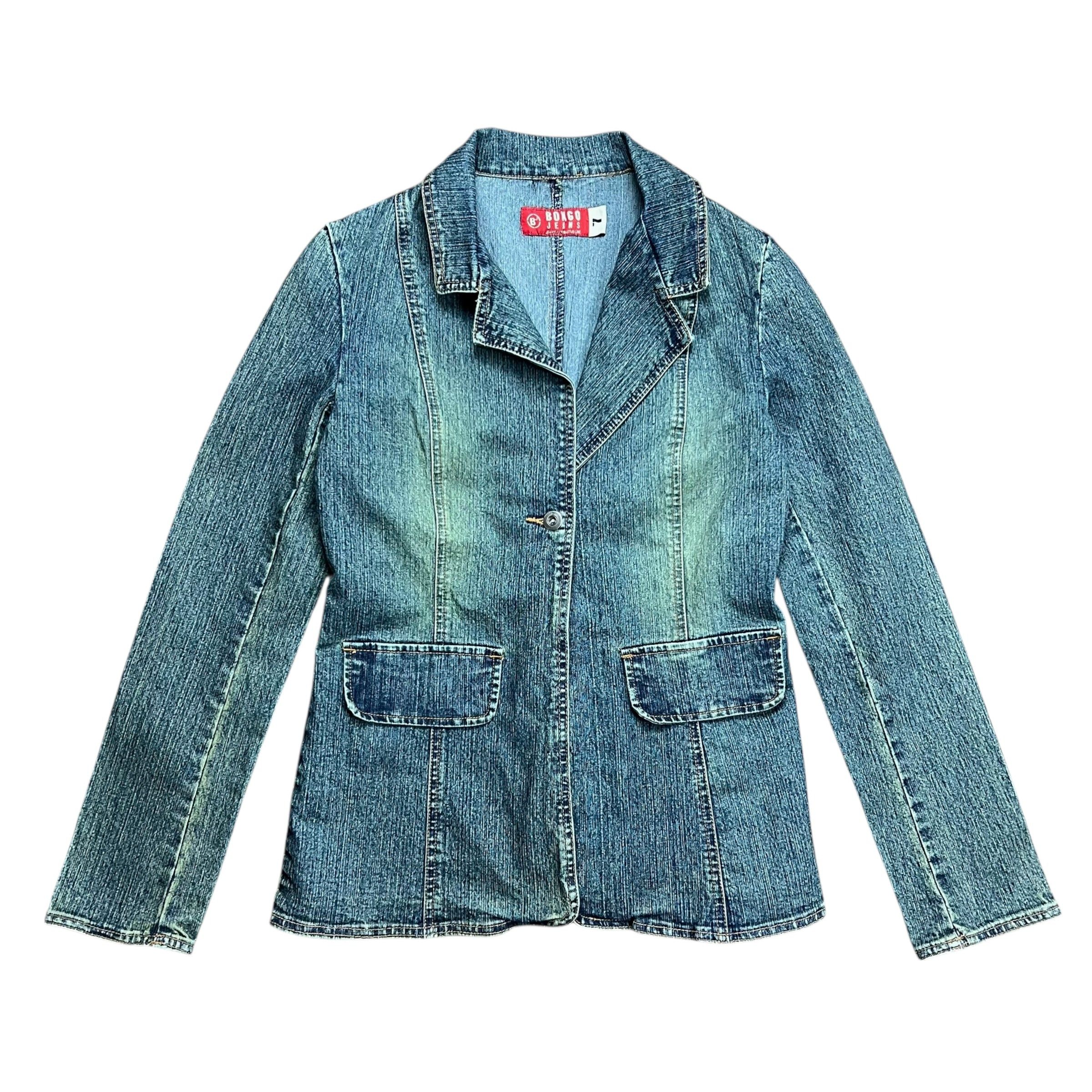 Designer × Vintage Bongo Jeans Faded Dirty Wash Denim Jacket - M Size M / US 6-8 / IT 42-44 - 1 Thumbnail