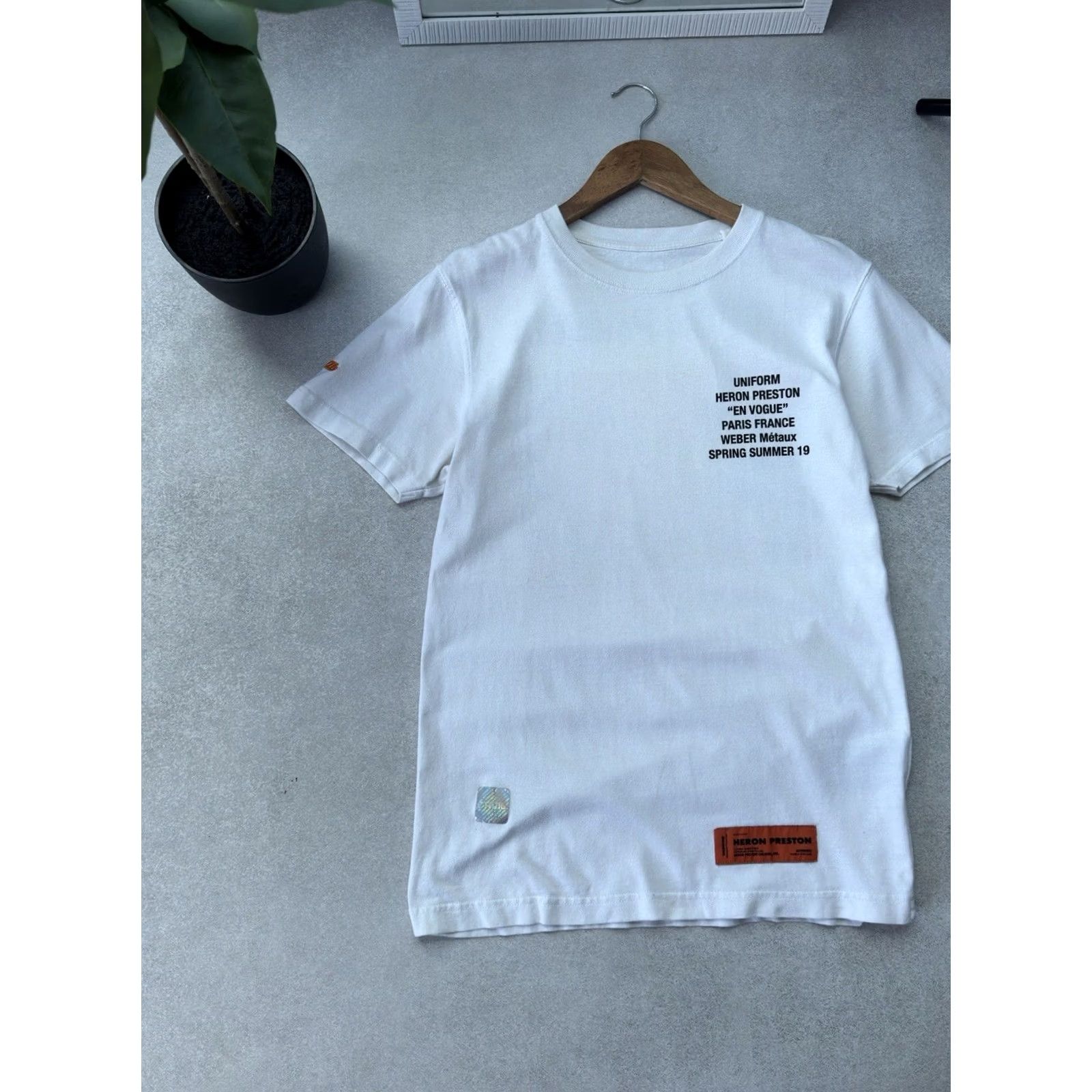 Heron Preston Heron Preston Shirt Mens XS White Metal Worker Logo Size Size US XS / EU 42 / 0 - 3 Thumbnail
